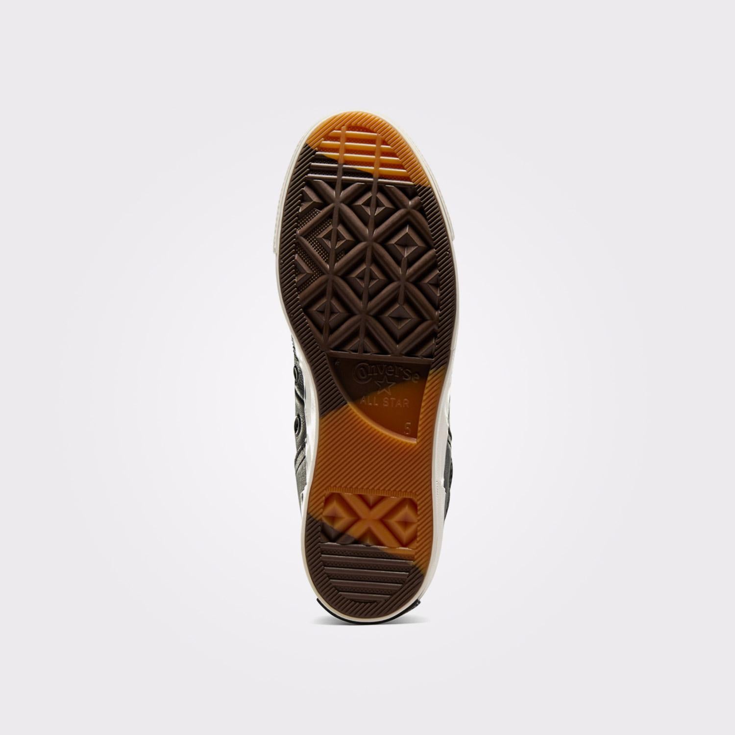 Converse Chuck 70 Plus Unisex Siyah Deri Platform Sneaker