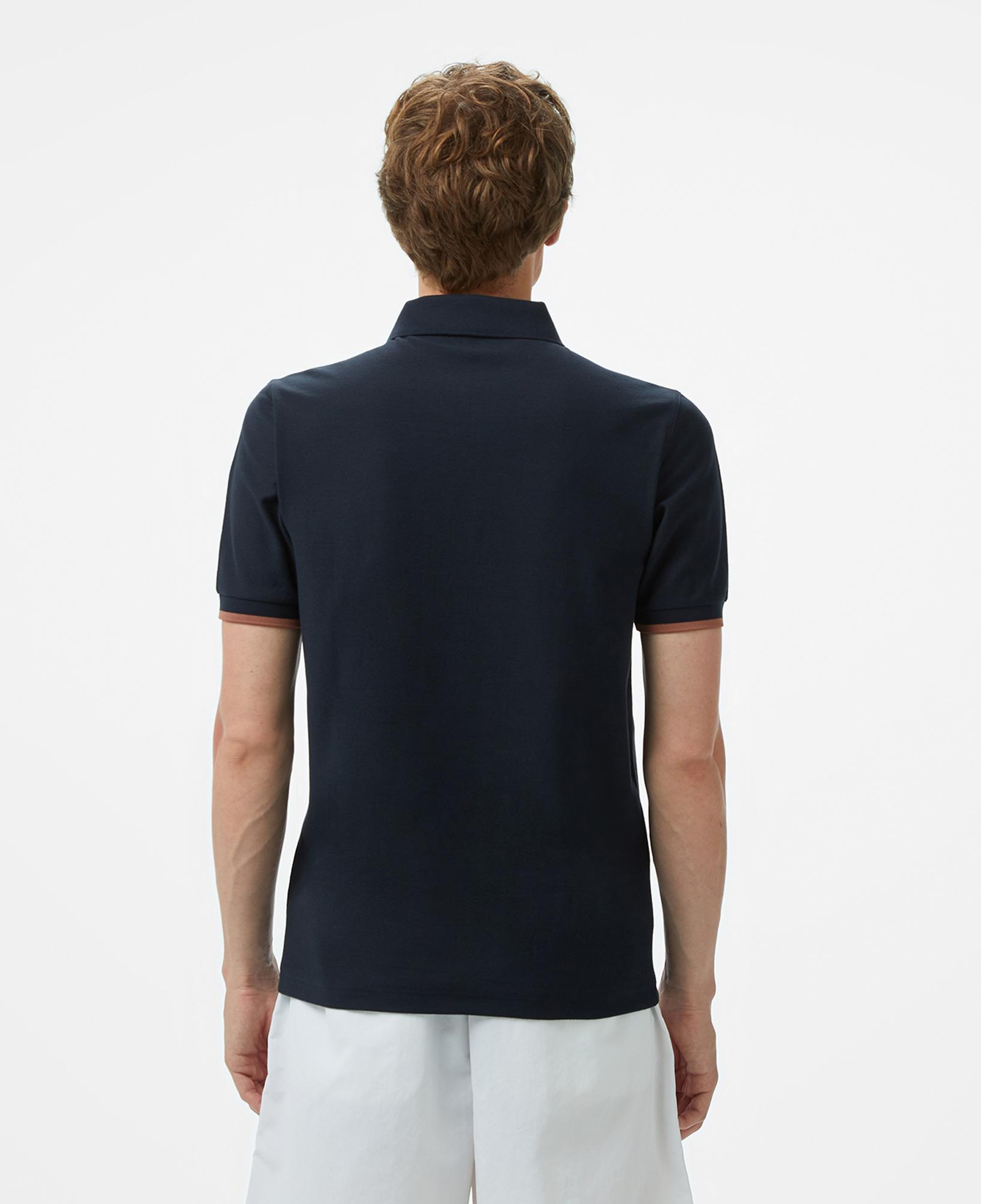 Fred Perry Crepe Pique Zip Neck Erkek Lacivert Polo