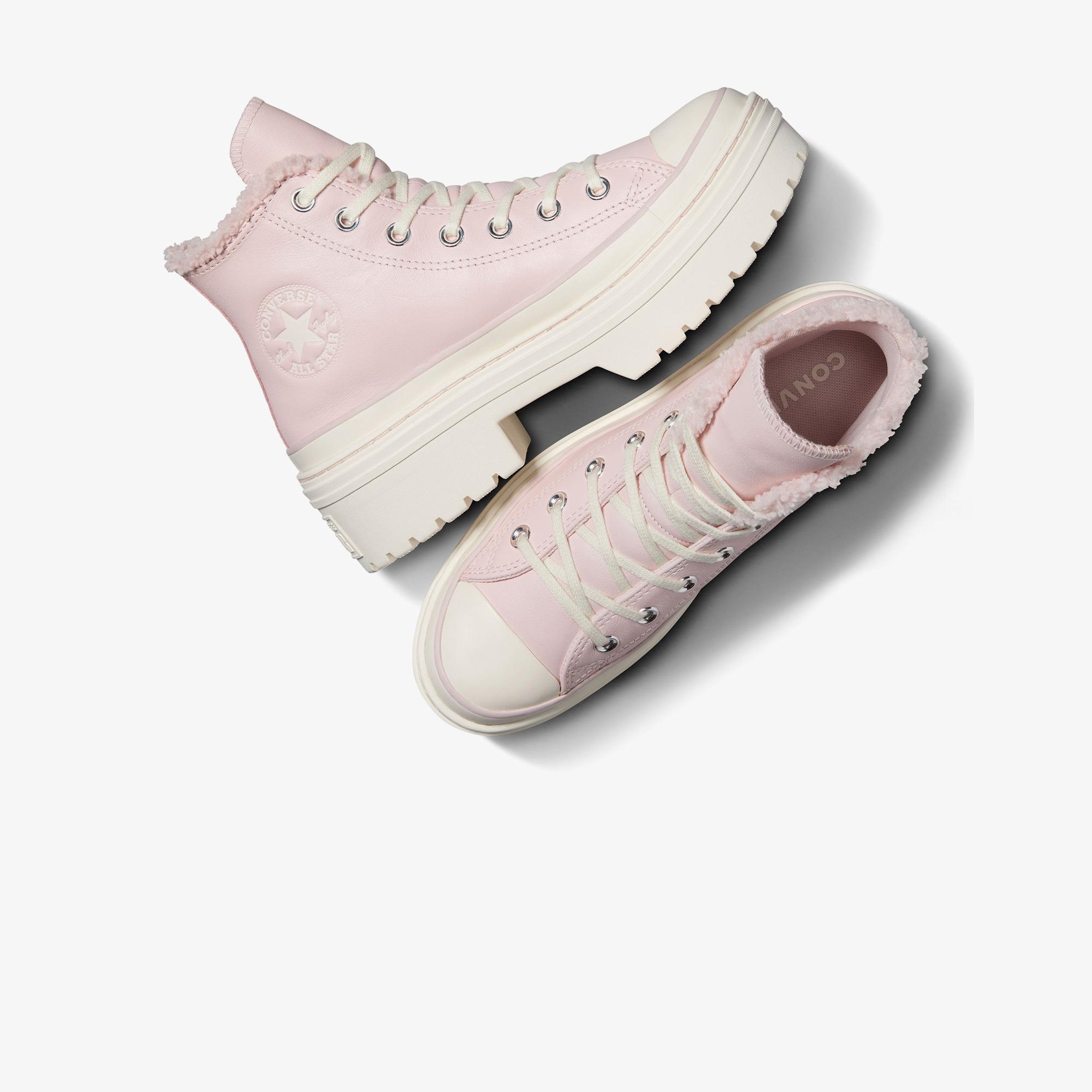 Converse Chuck Taylor All Star Lugged Heel Unisex Pembe Deri Platform Bot