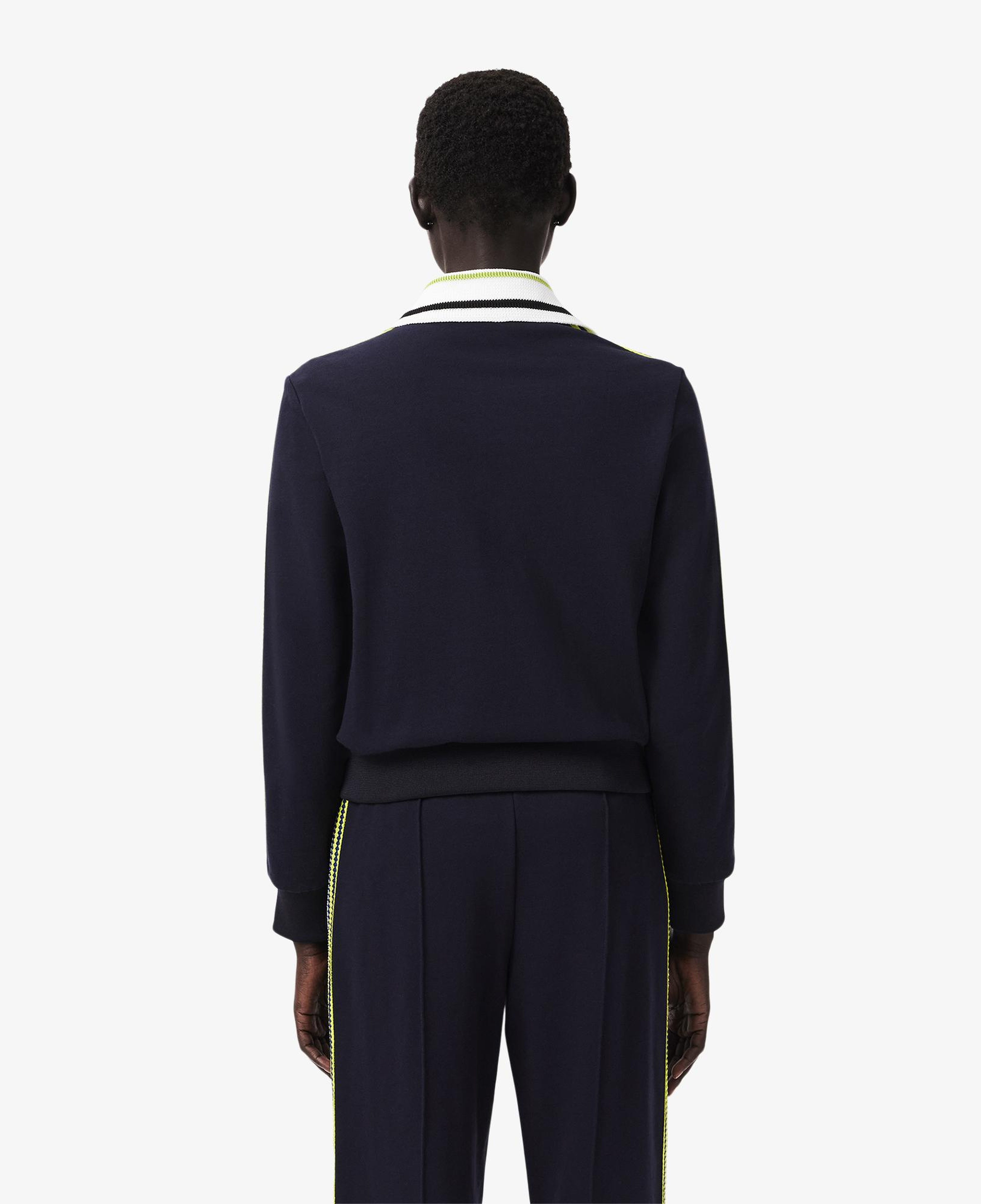 Kadın Regular Fit Gömlek Yaka Lacivert Sweatshirt