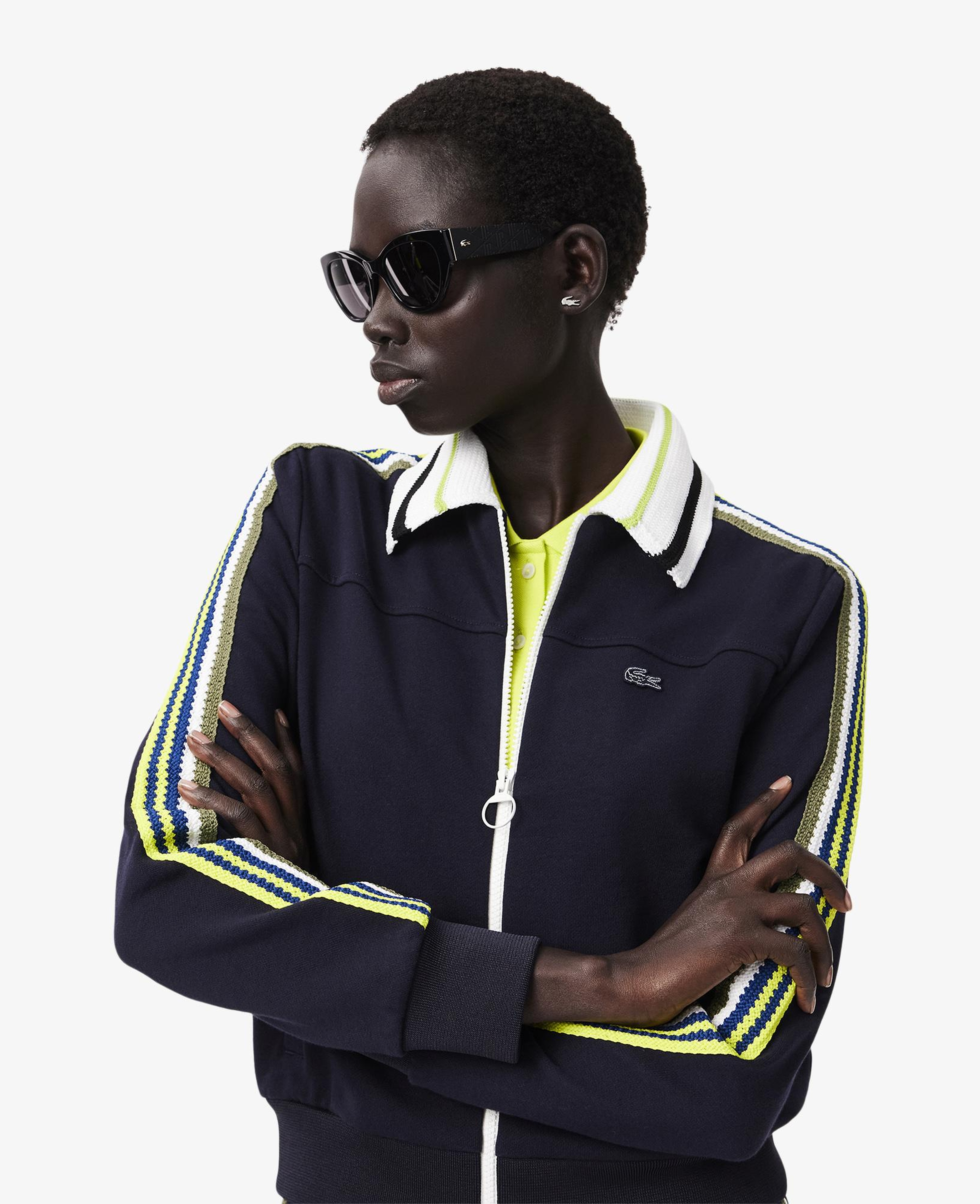 Kadın Regular Fit Gömlek Yaka Lacivert Sweatshirt
