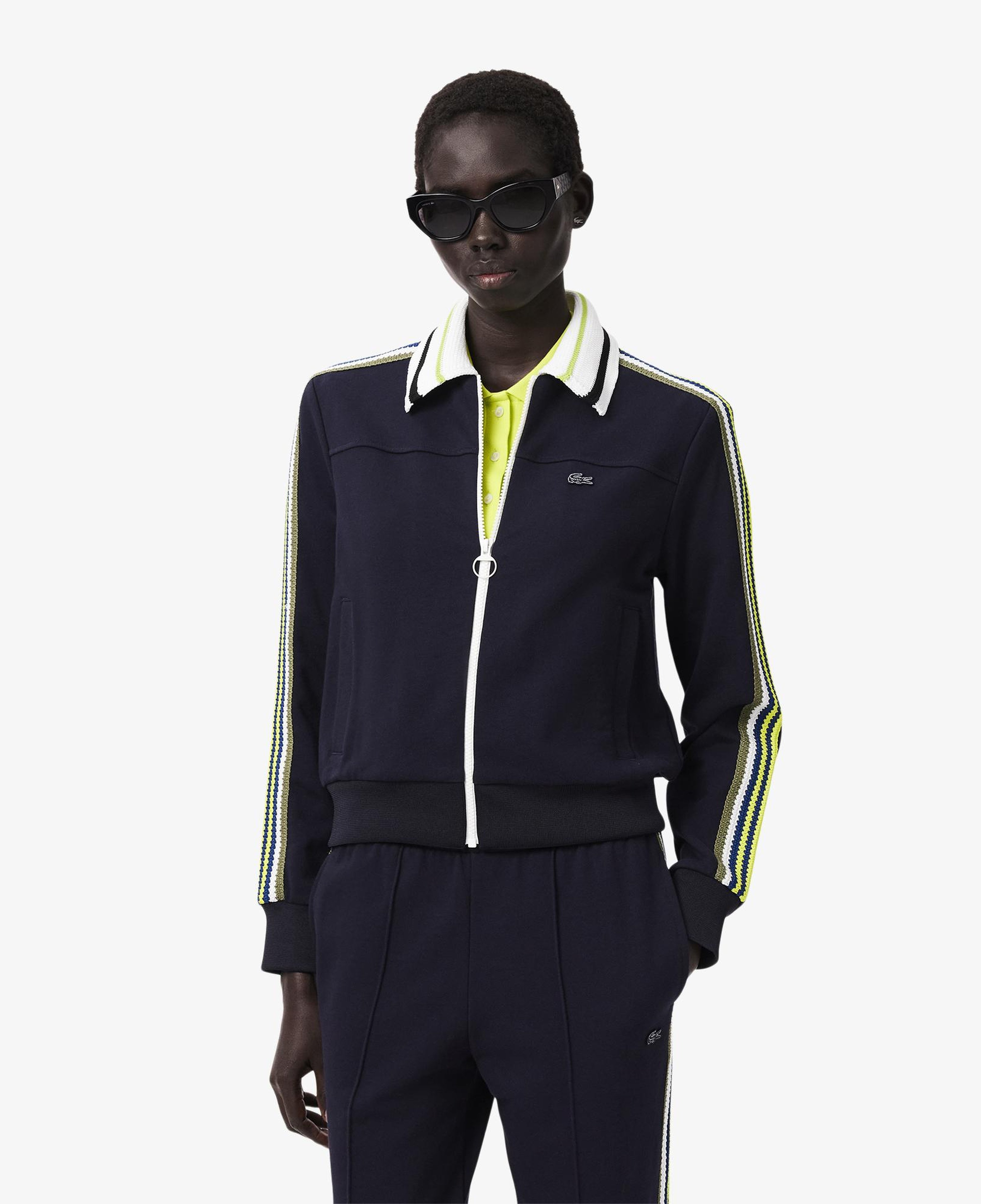 Kadın Regular Fit Gömlek Yaka Lacivert Sweatshirt