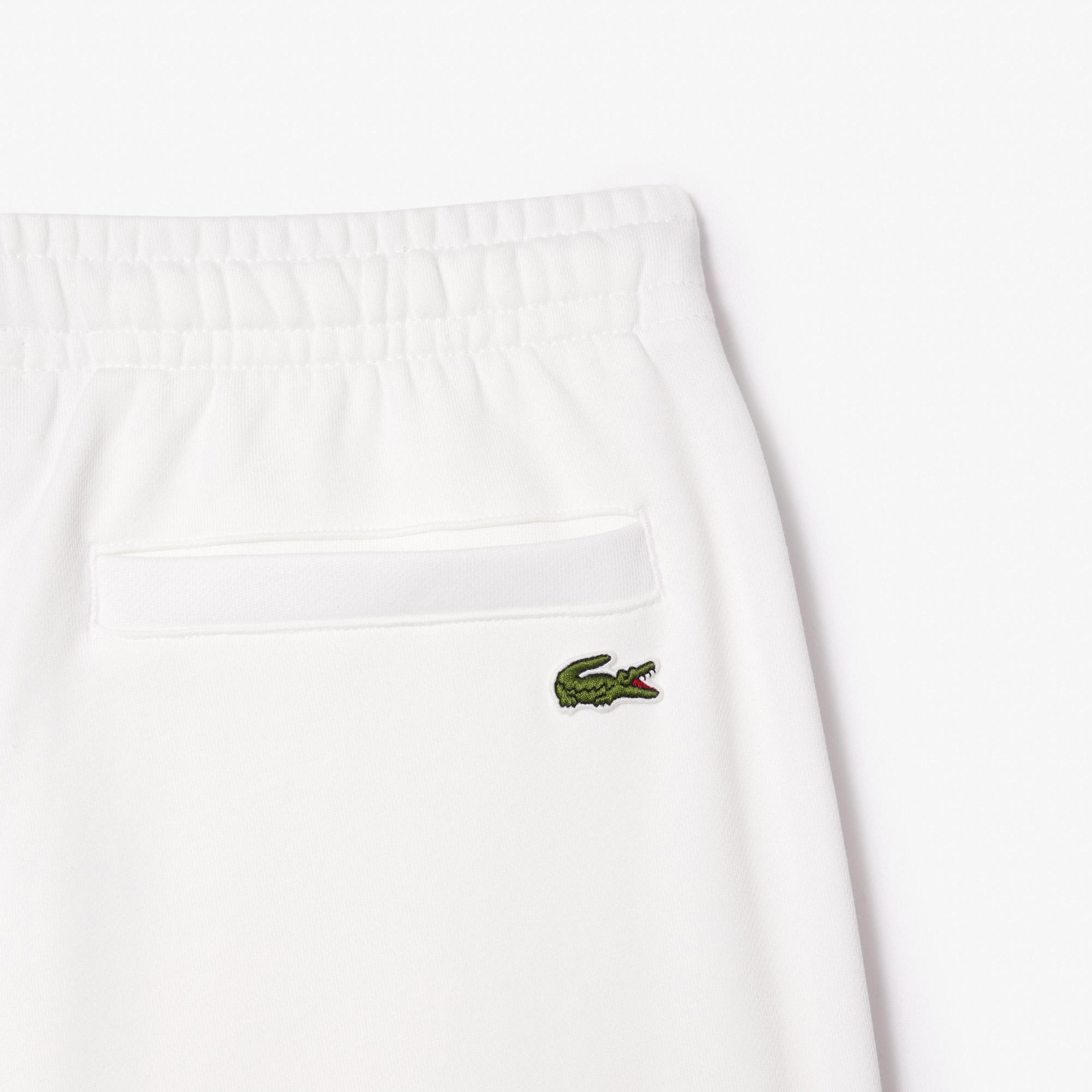 Unisex Tapered Fit Baskılı Beyaz Eşofman Altı