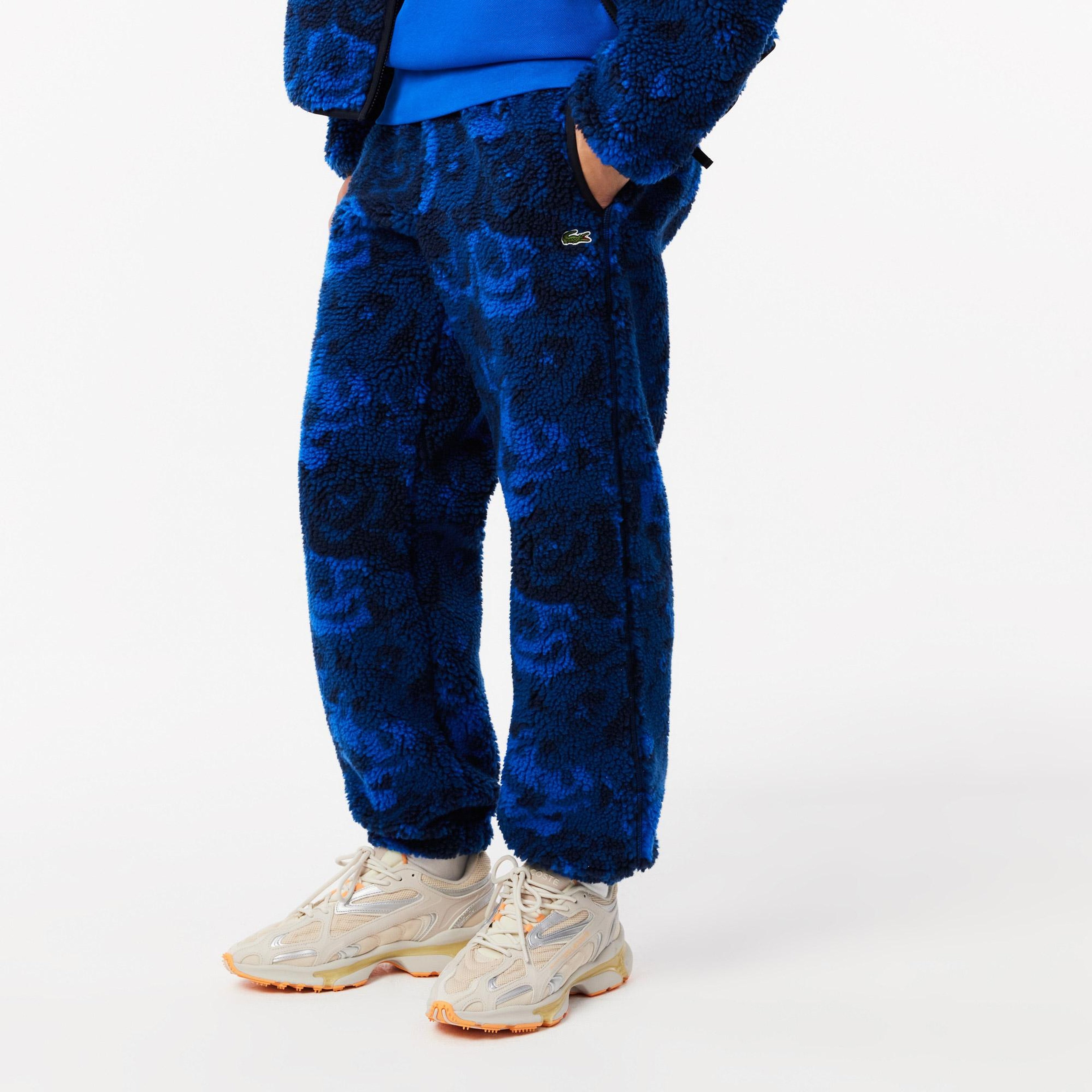 Erkek Tapered Fit Desenli Lacivert Eşofman Altı