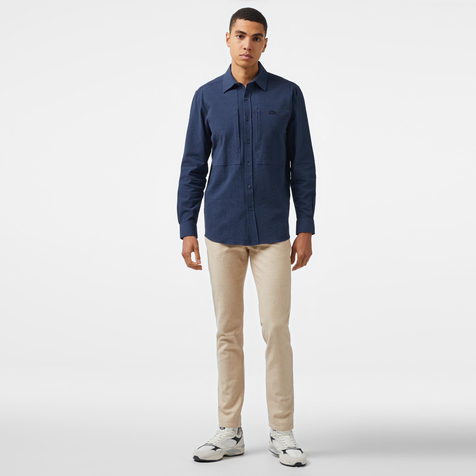 Lacoste Erkek Regular Fit Lacivert Gömlek