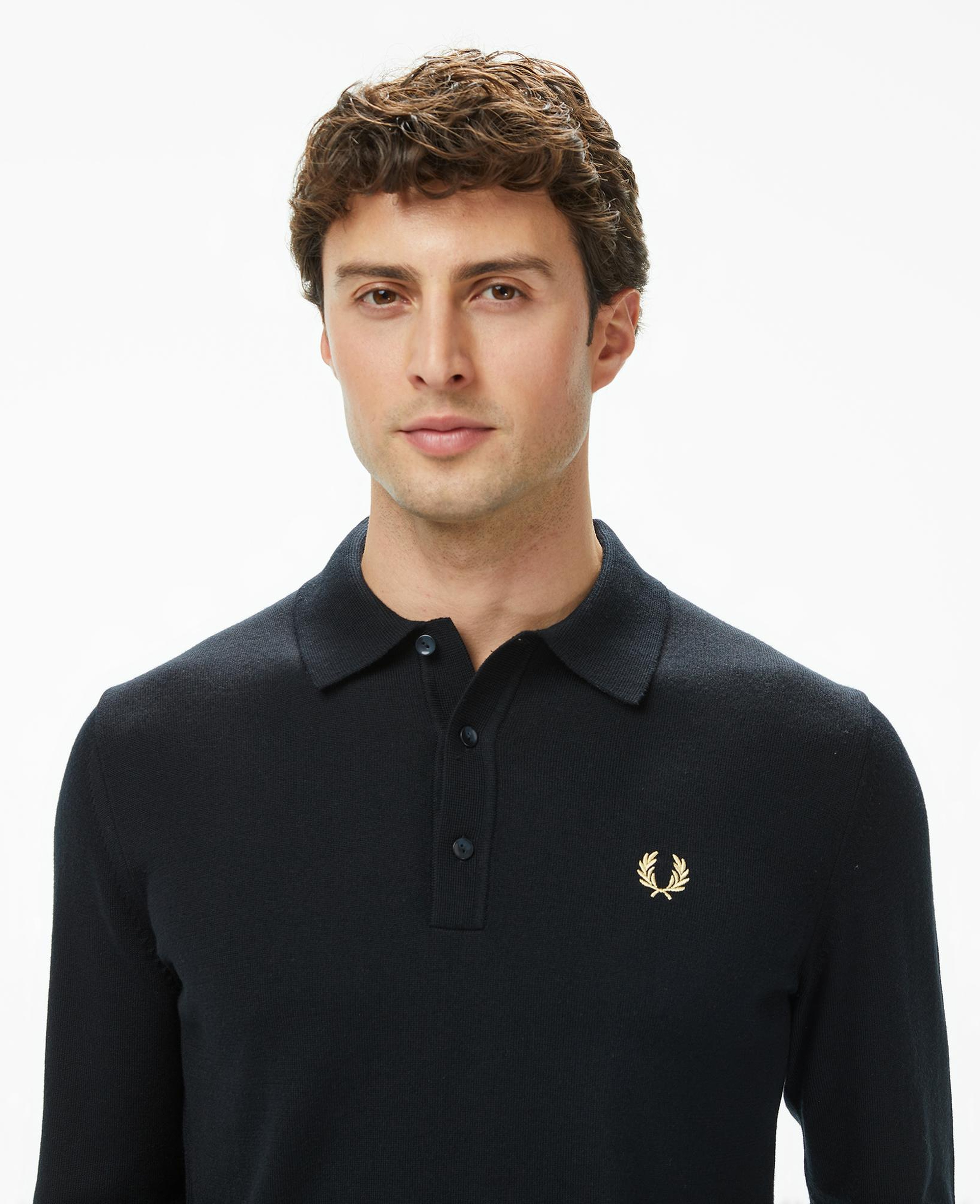 Fred Perry Classic Knitted Erkek Siyah Polo