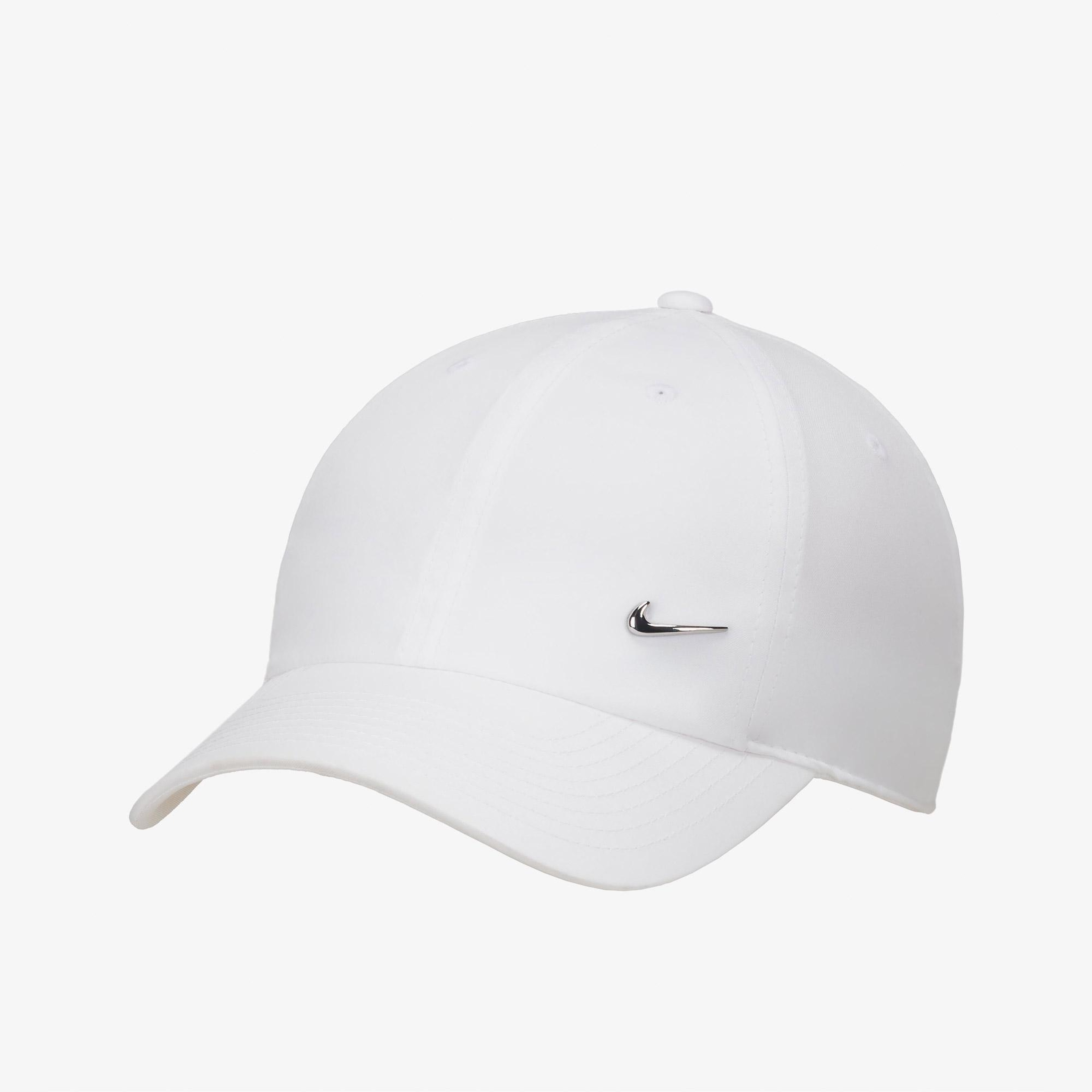 Nike Dri-Fit Club Metal Swoosh Unisex Beyaz Şapka