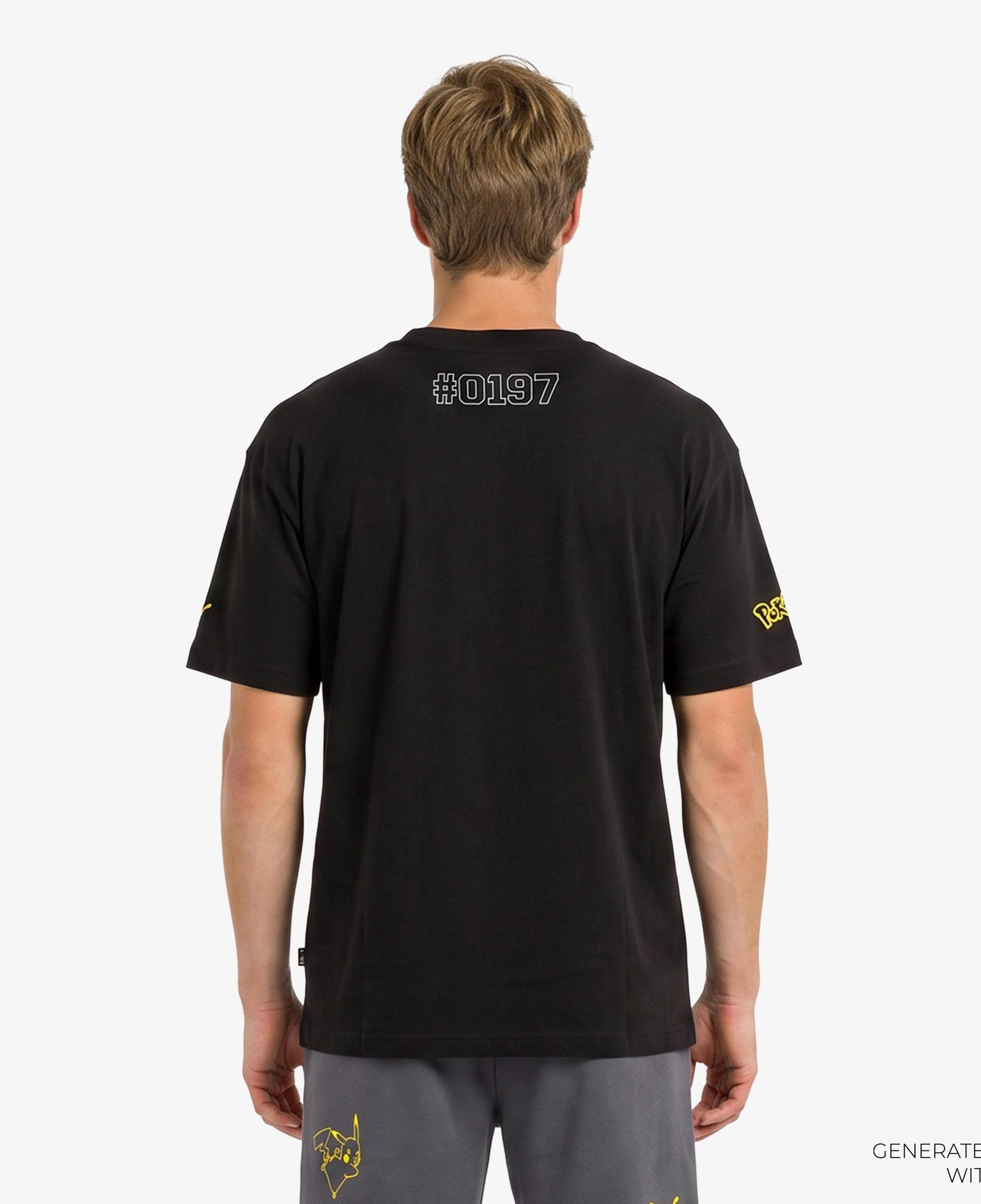 Puma X Pokemon Graphic Erkek Siyah T-Shirt