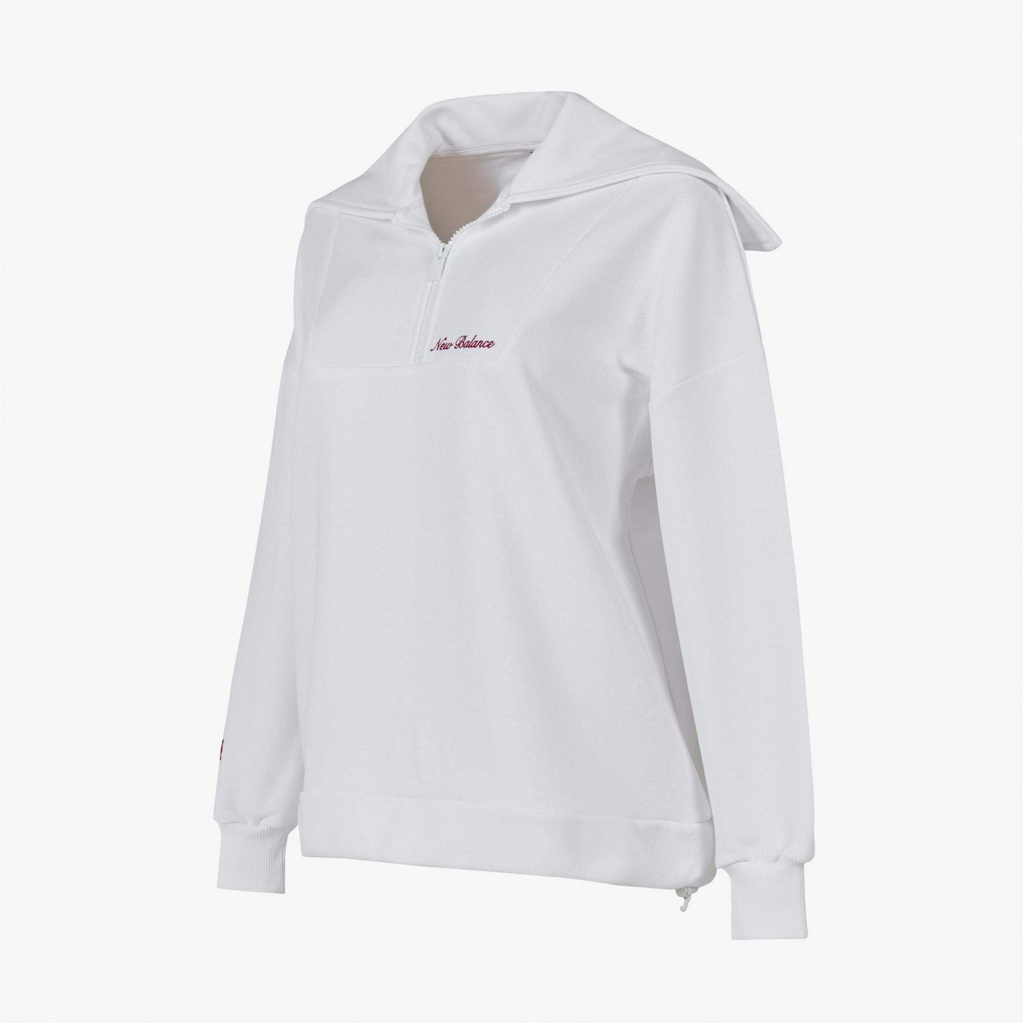 New Balance WNC1609 Lifestyle Kadın Beyaz Sweatshirt