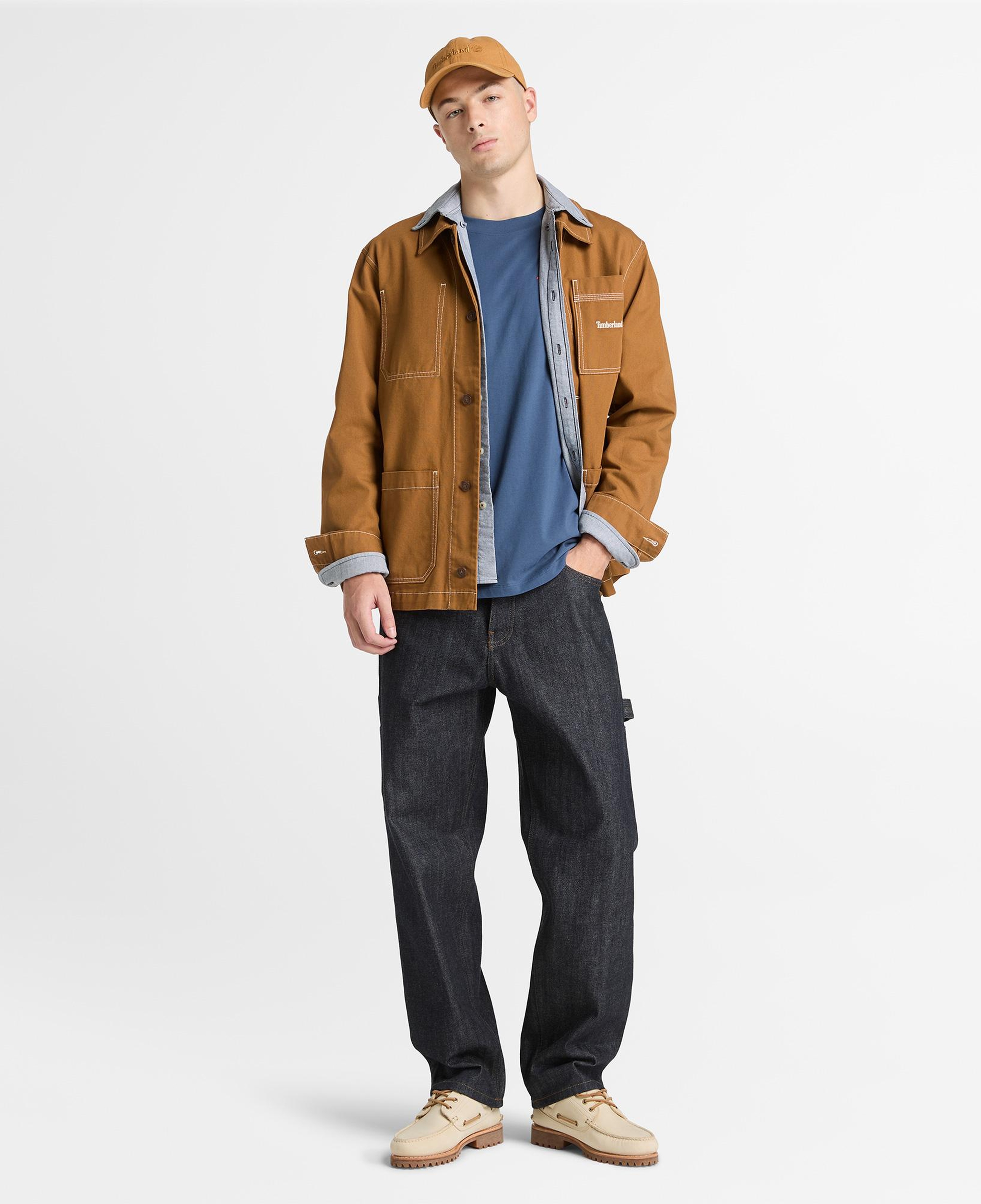 Timberland Magnet Back Graphic Erkek Mavi T-Shirt