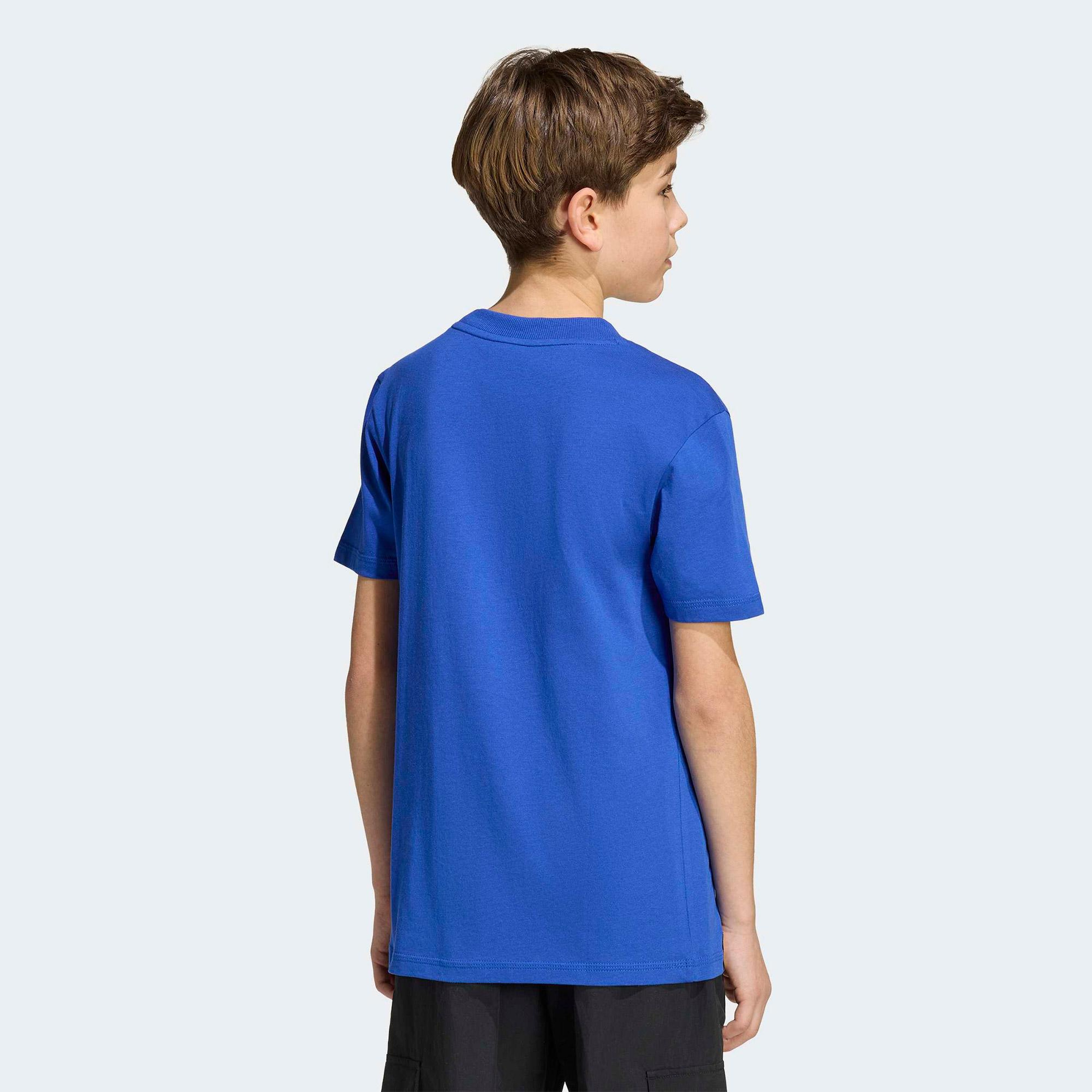 adidas İtalya Milli Takım Çocuk Mavi T-Shirt
