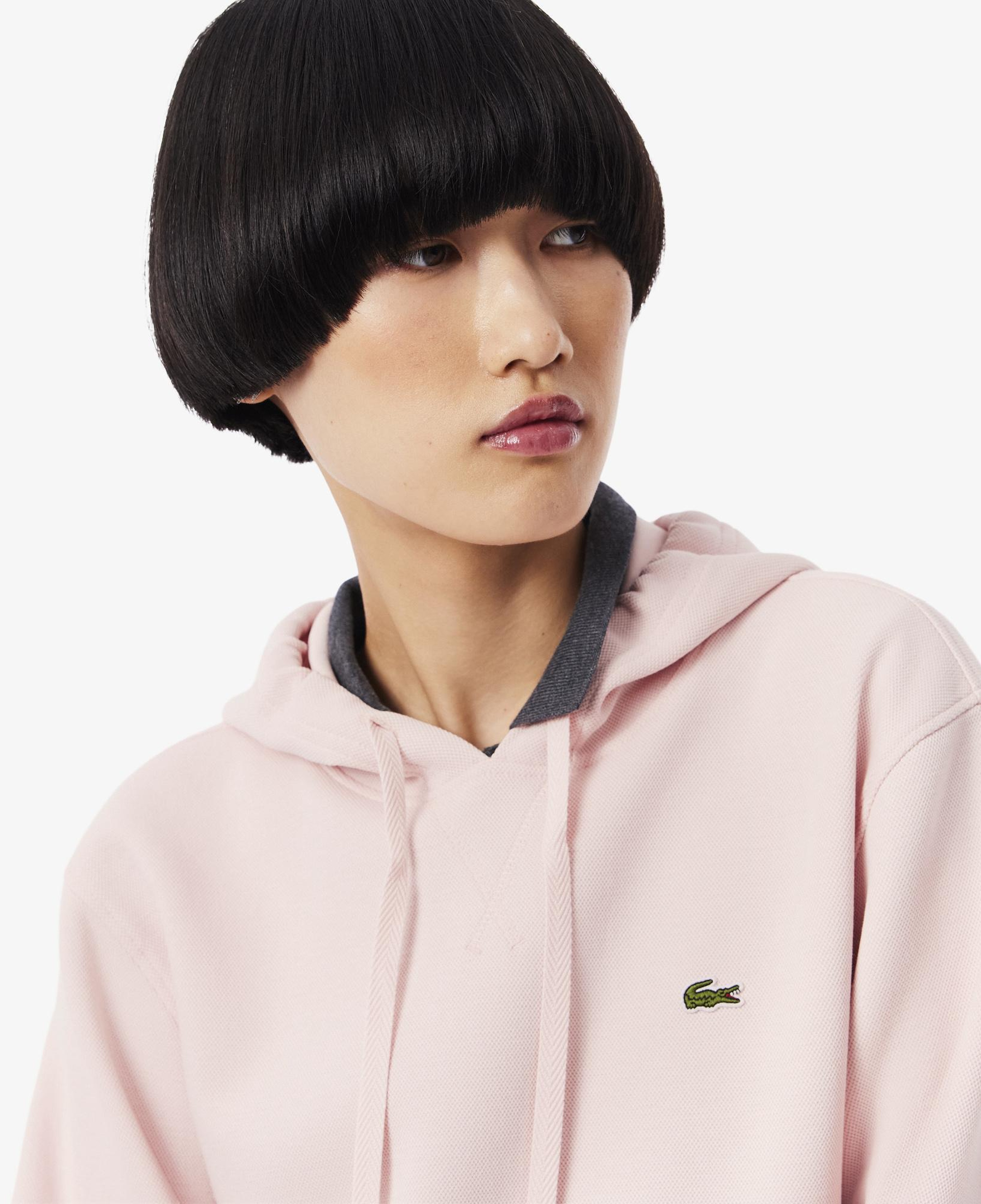 Kadın Relaxed Fit Kapüşonlu Pembe Sweatshirt