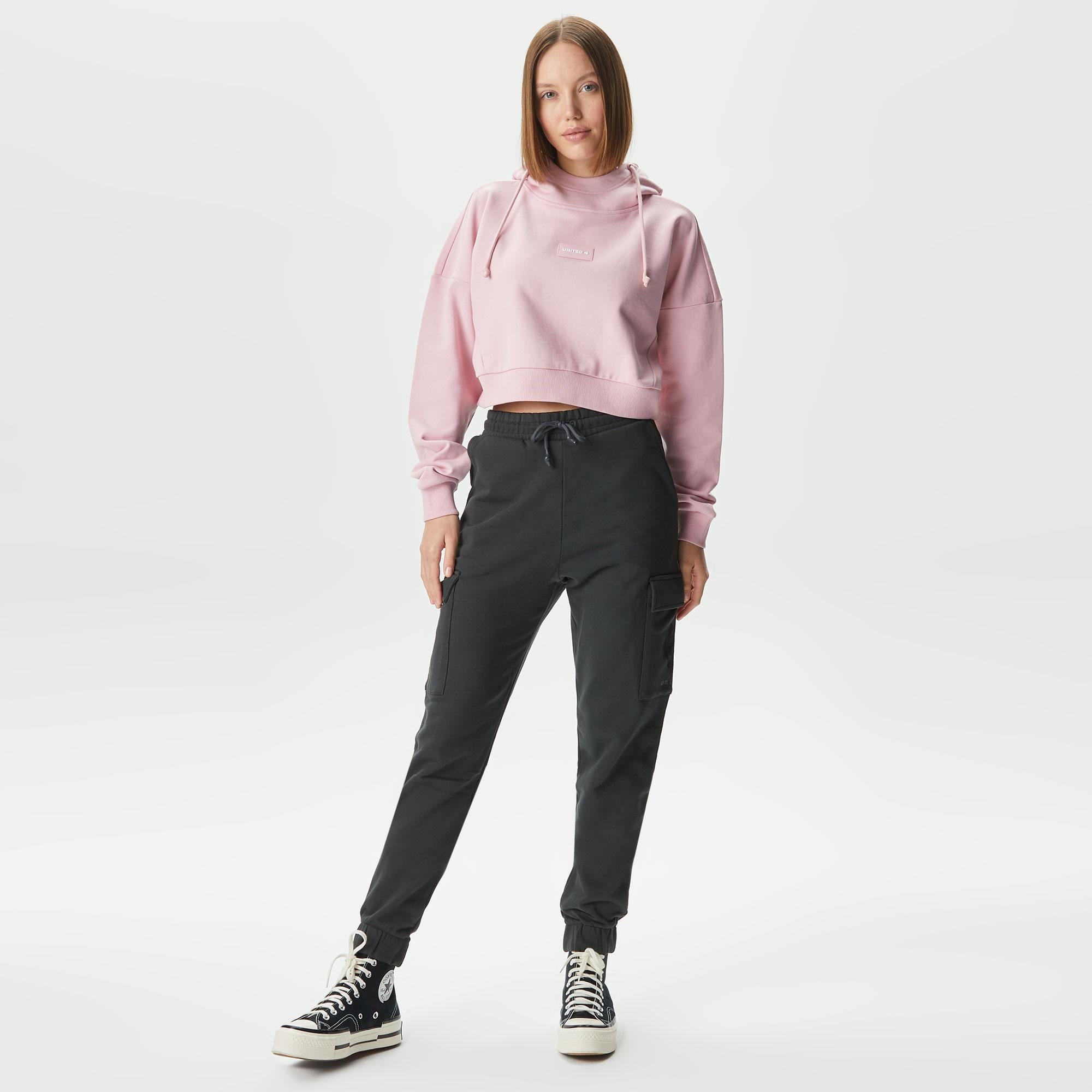 UNITED4 Classic Kadın Pembe Hoodie