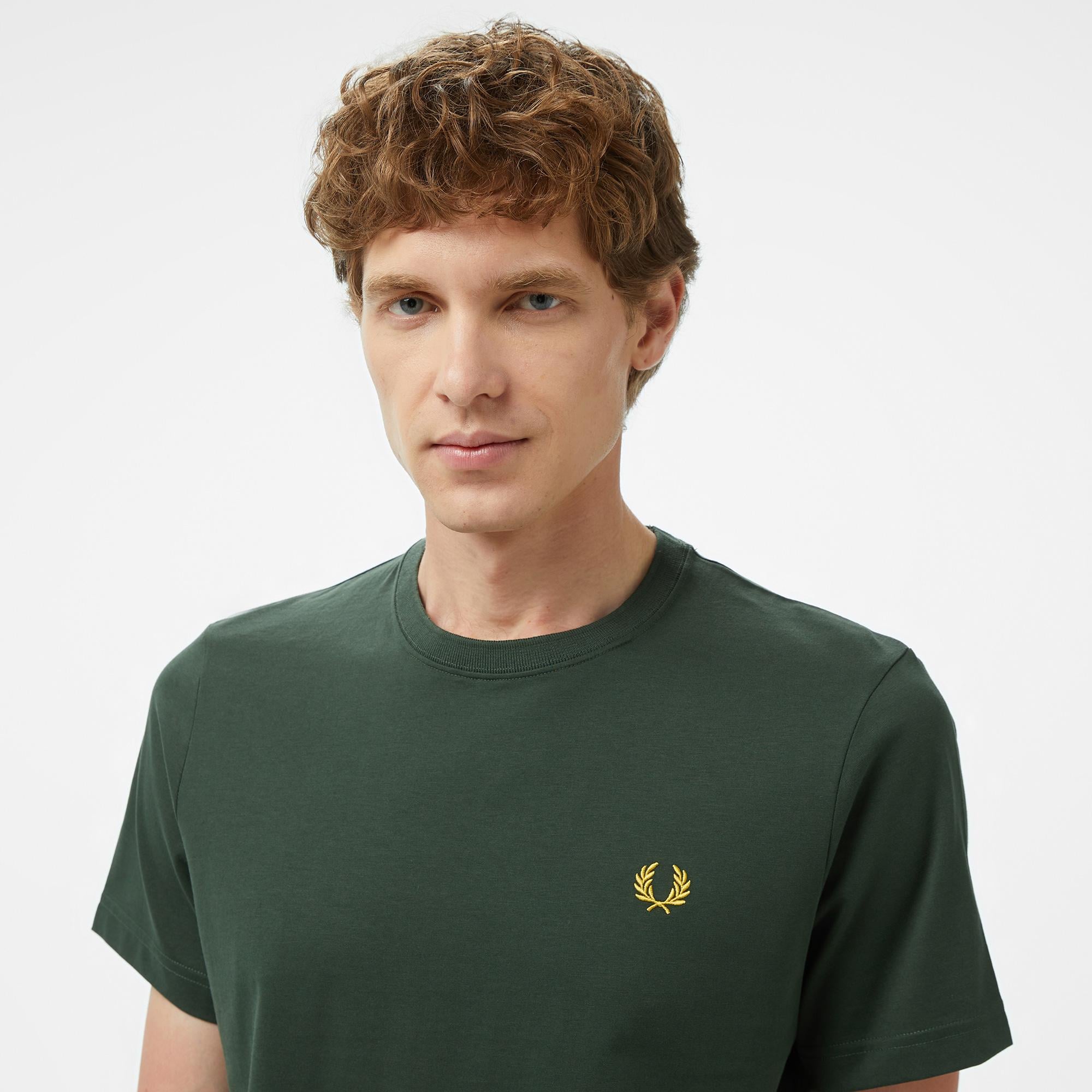 Fred Perry Crew Neck Erkek Yeşil T-Shirt