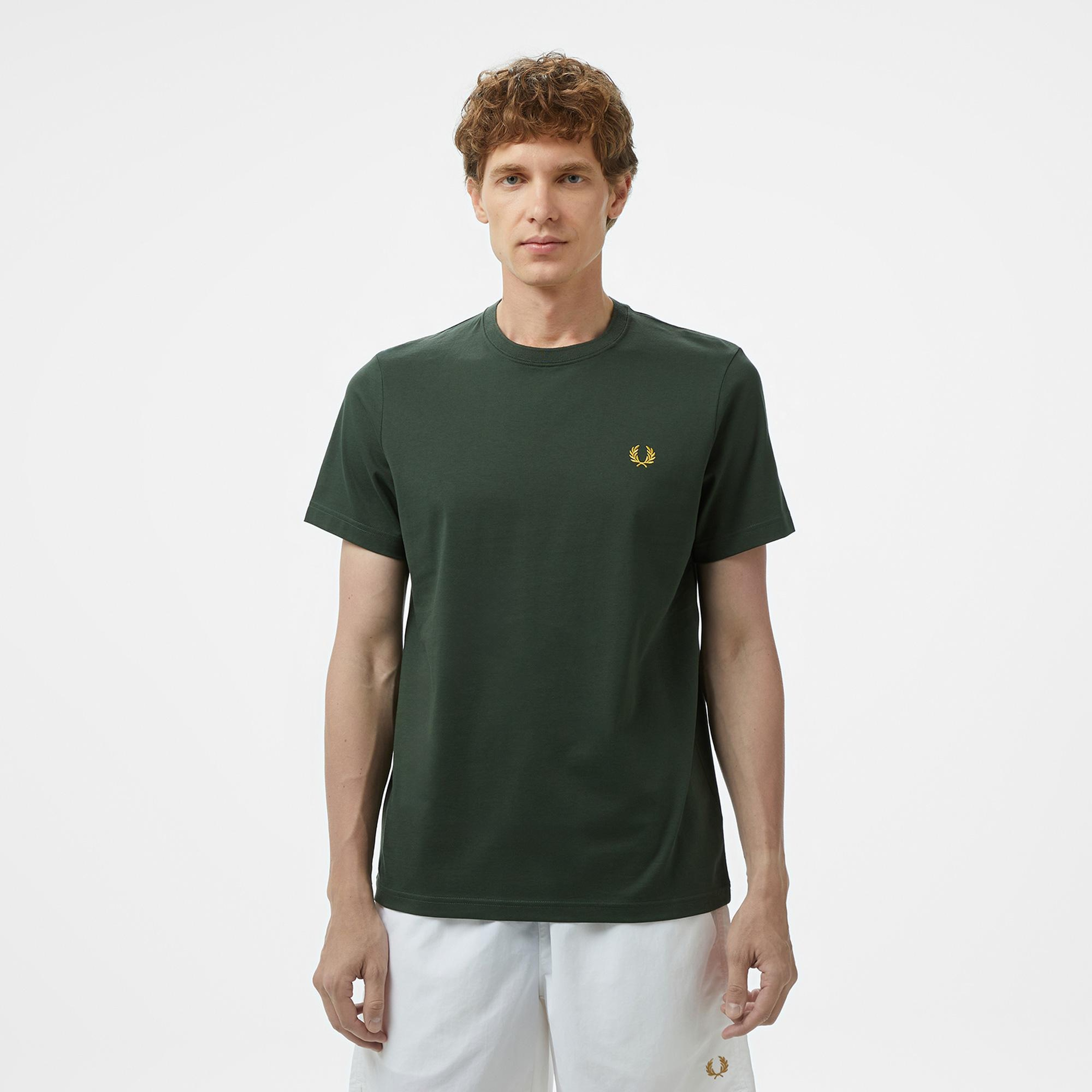 Fred Perry Crew Neck Erkek Yeşil T-Shirt