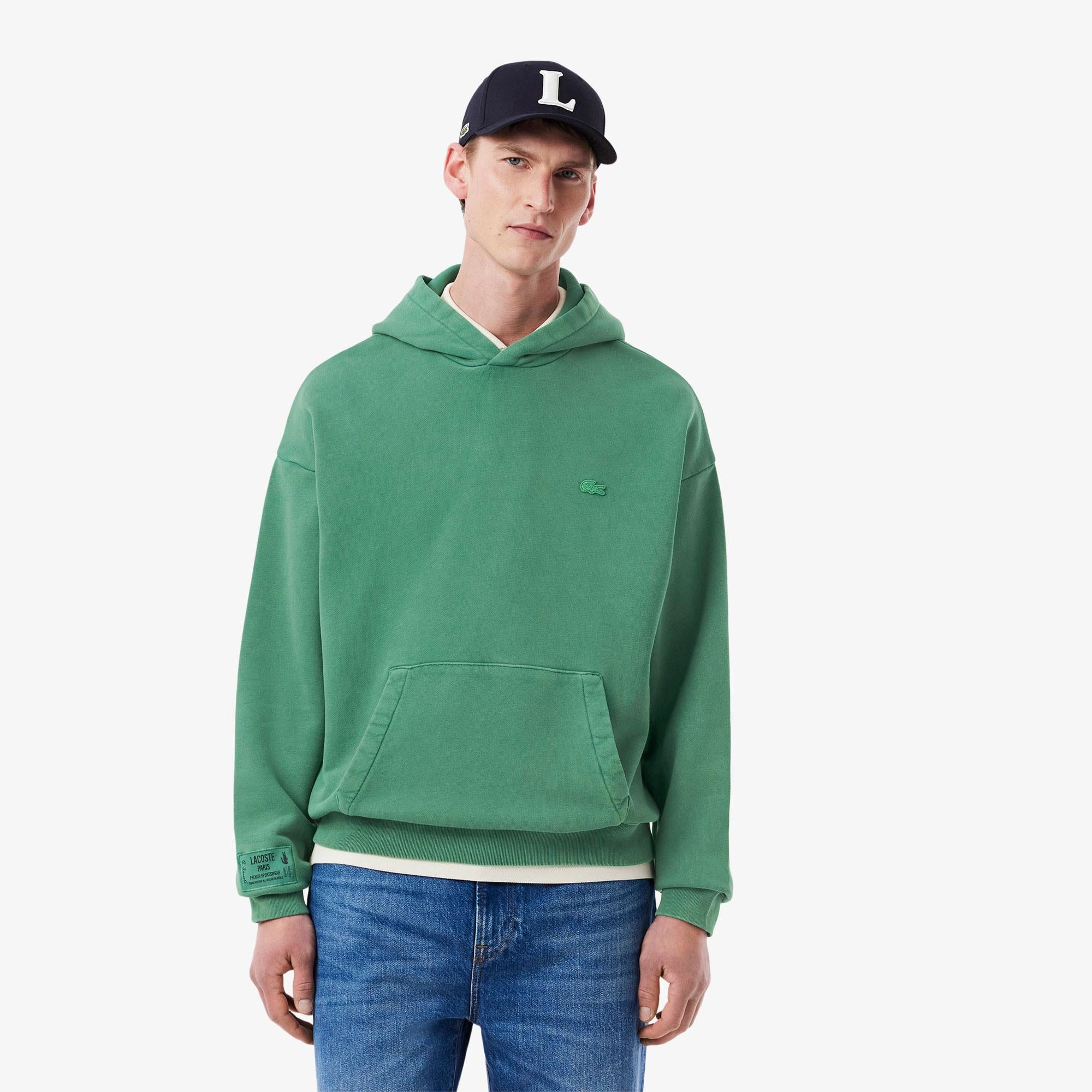 Lacoste Effect Erkek Yeşil Sweatshirt