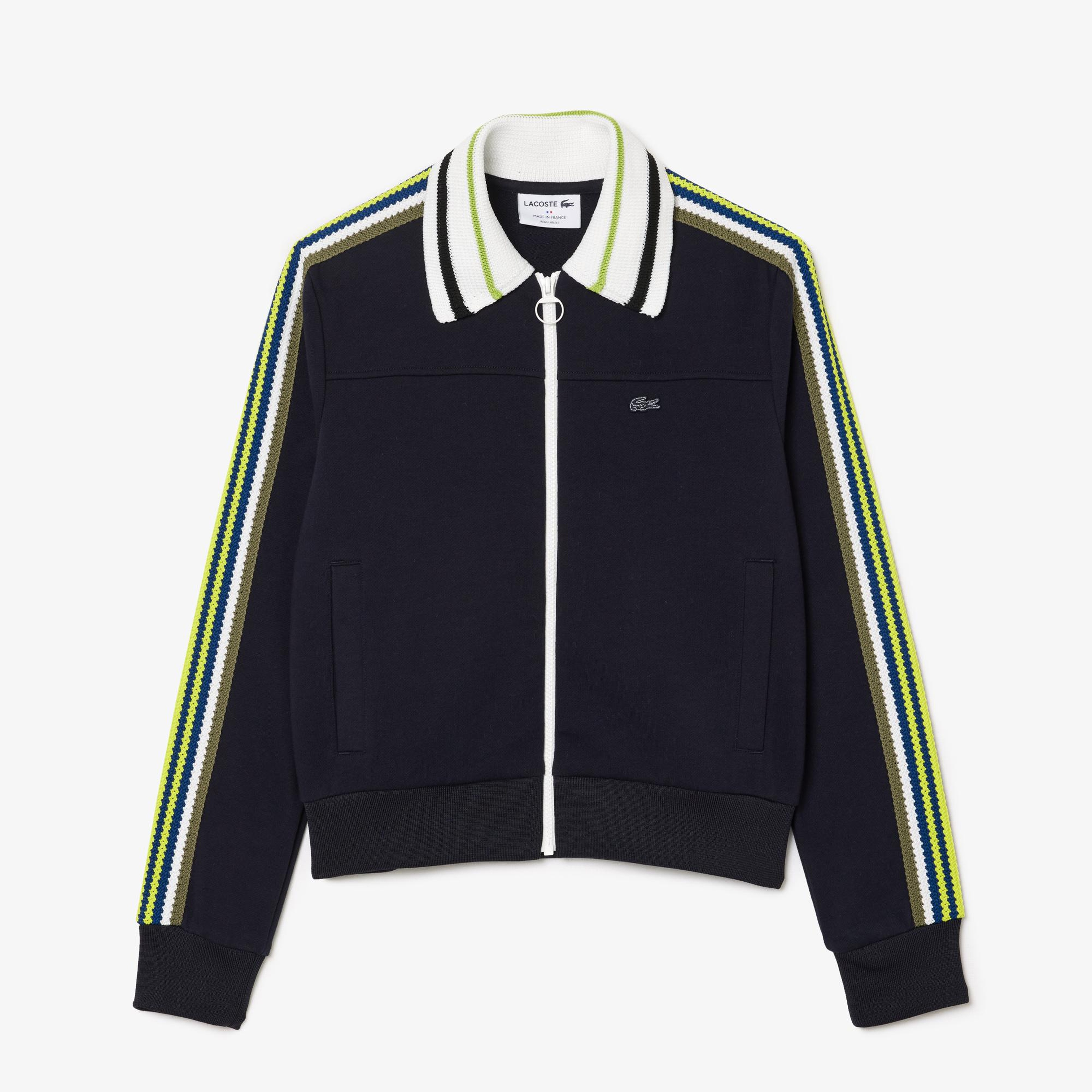 Kadın Regular Fit Gömlek Yaka Lacivert Sweatshirt