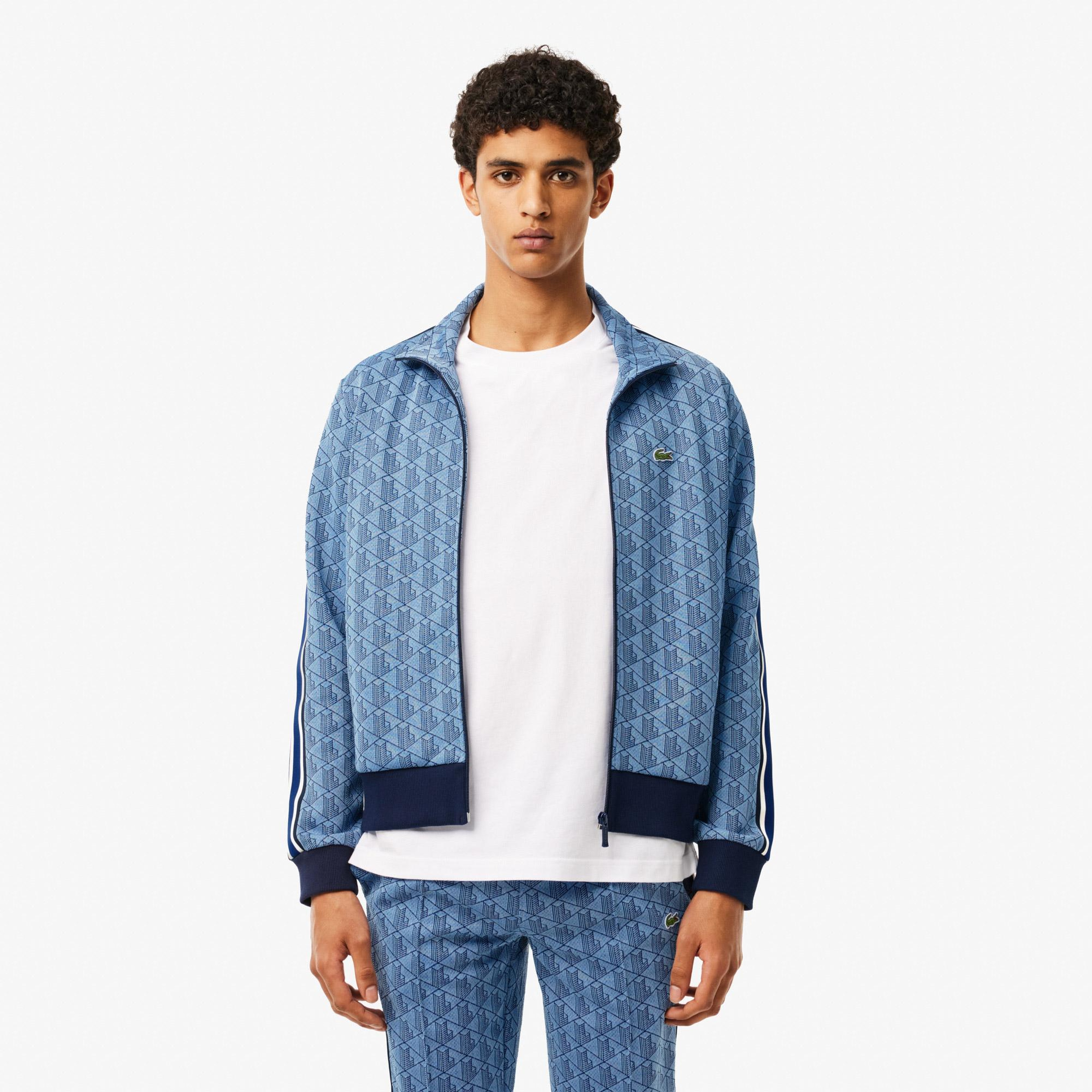 Lacoste Paris Fermuarlı Erkek Mavi Sweatshirt