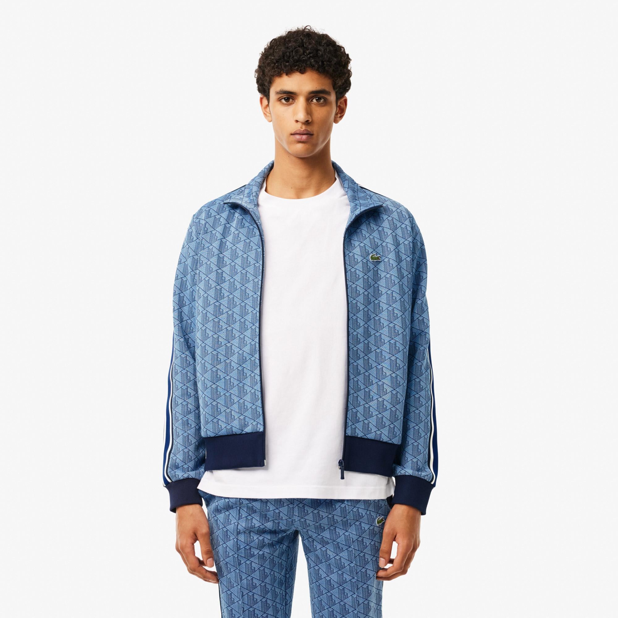 Lacoste Paris Fermuarlı Erkek Mavi Sweatshirt
