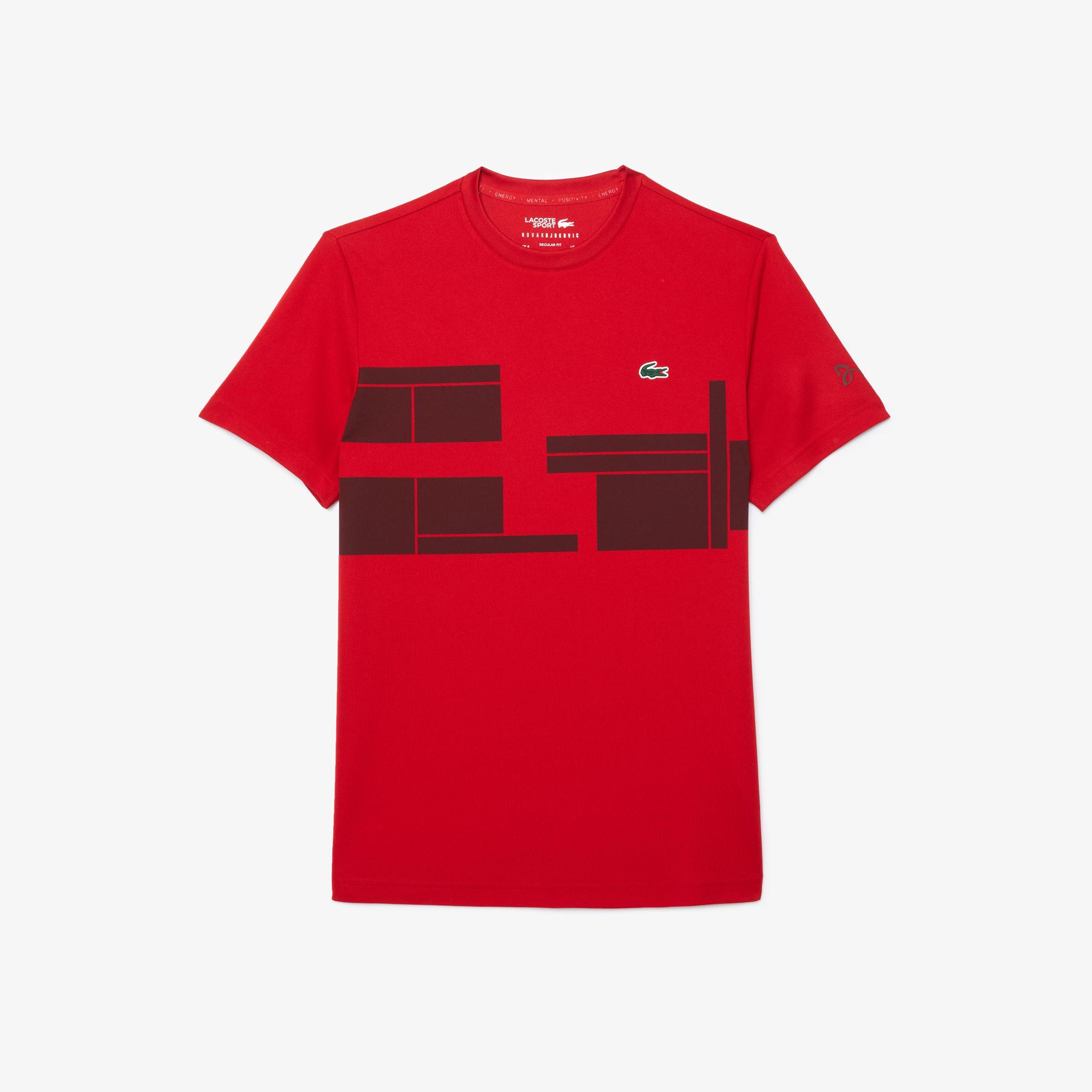 Erkek Regular Fit Bisiklet Yaka Baskılı Kırmızı T-Shirt