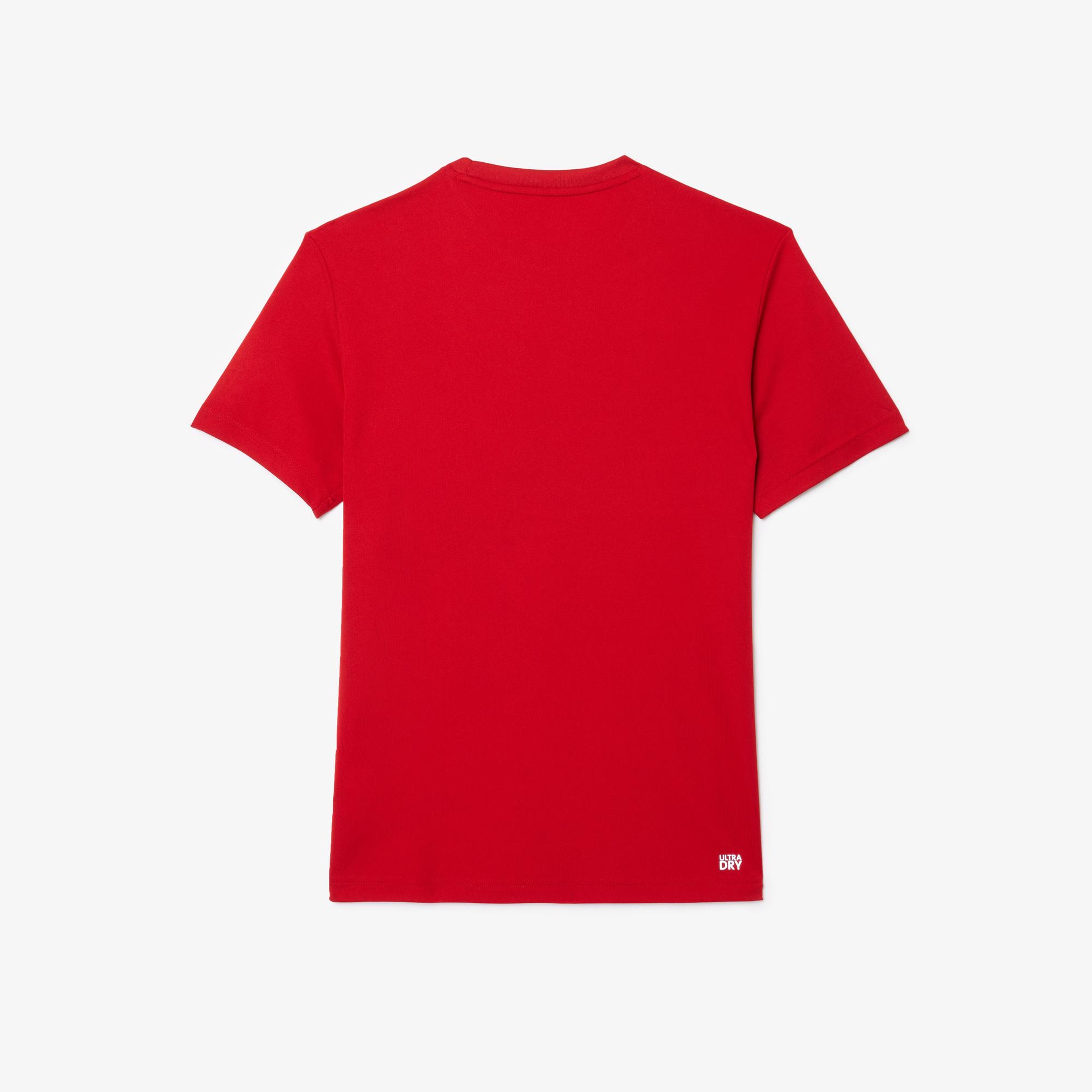Erkek Regular Fit Bisiklet Yaka Baskılı Kırmızı T-Shirt