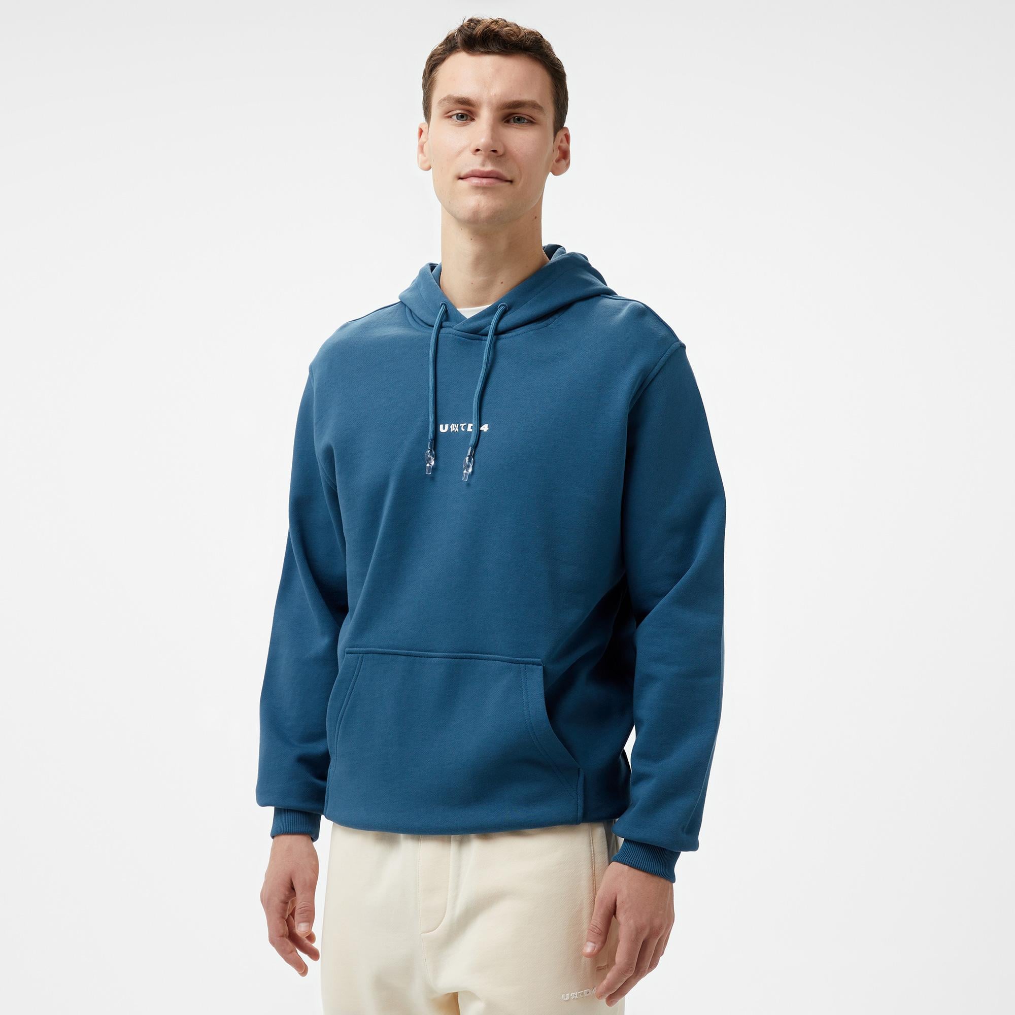UNITED4 Erkek Mavi Sweatshirt