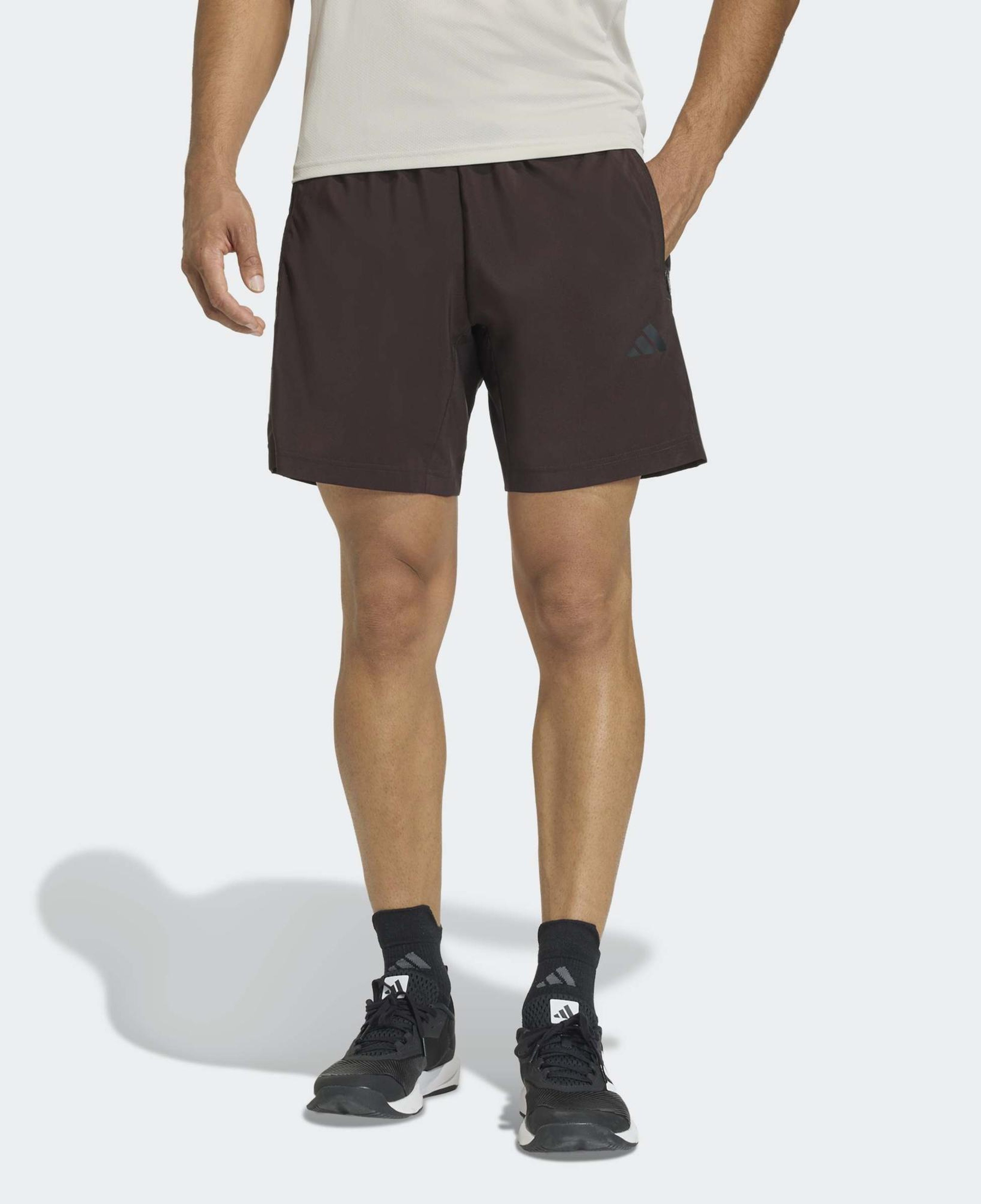 adidas Workout Essentials Base Dokuma Erkek Kahverengi Antrenman Şortu