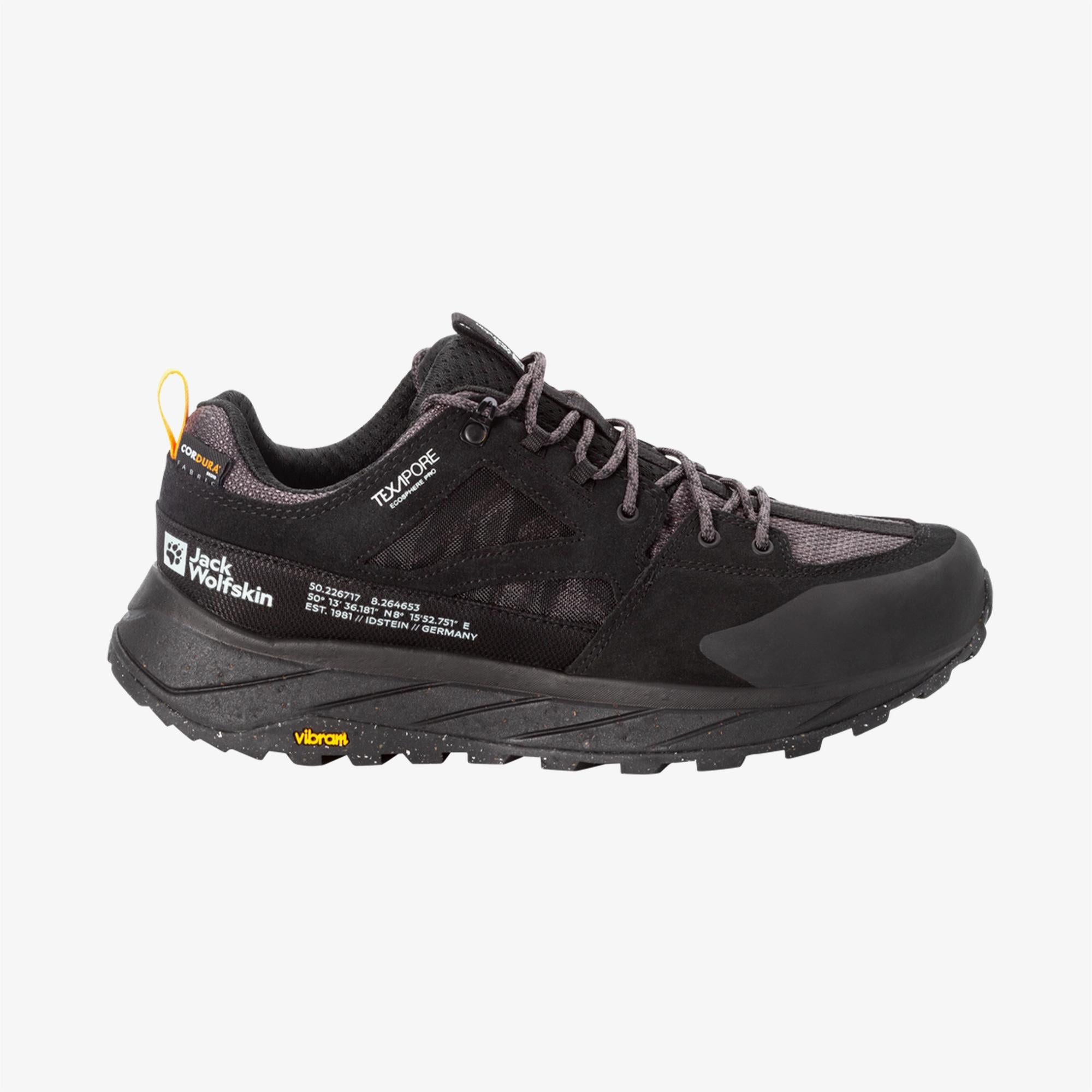 Jack Wolfskin Terraquest Texapore Low Erkek Siyah Bot