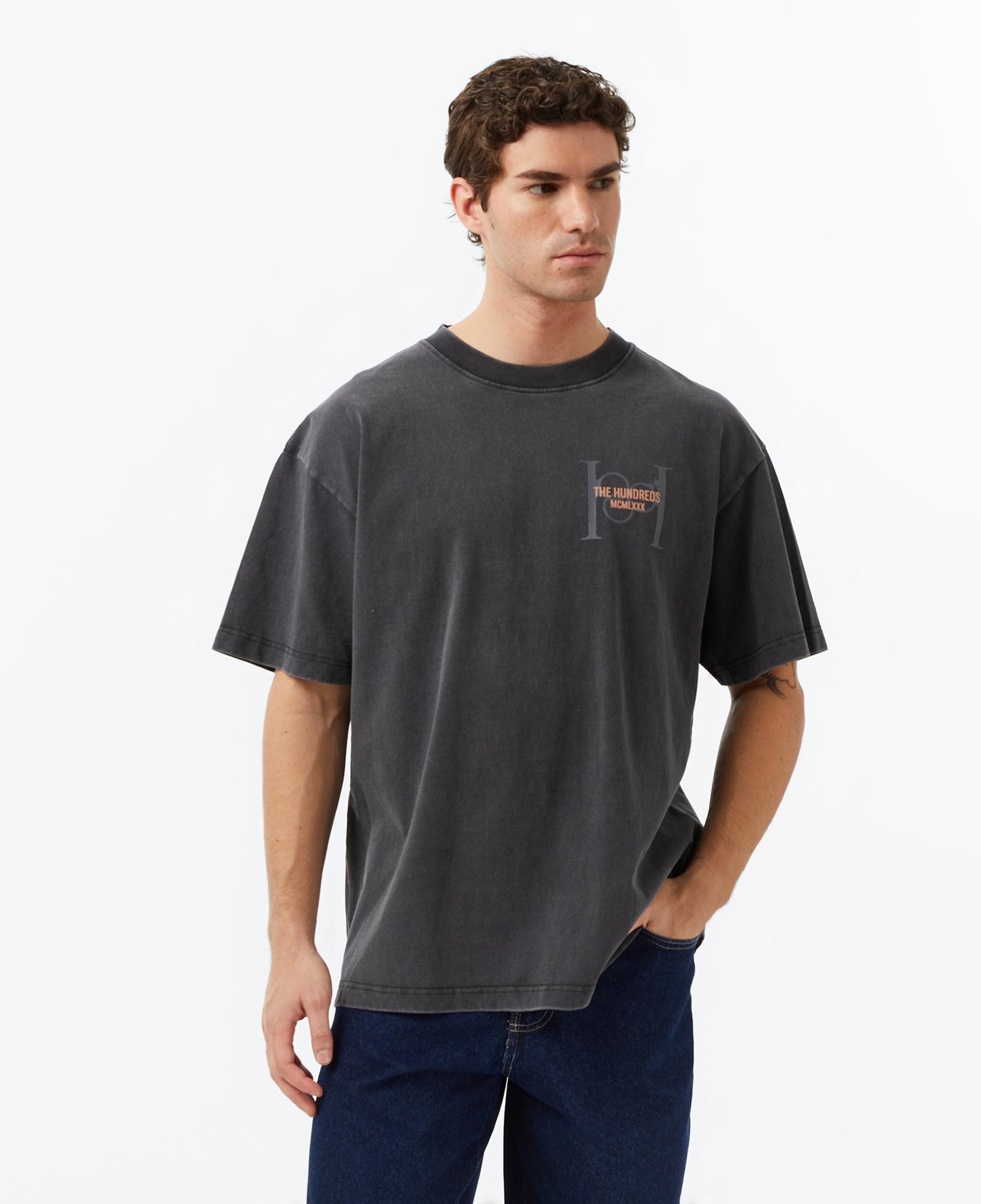The Hundreds Monogram Erkek Siyah T-Shirt