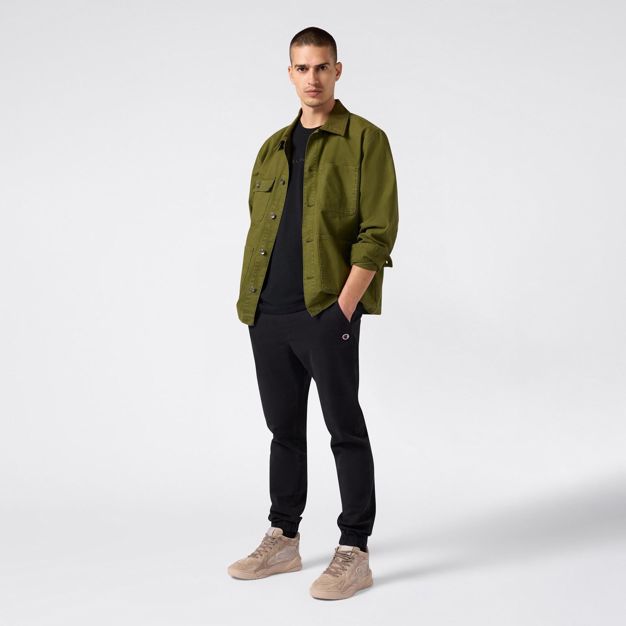Champion SS Regular Fit Erkek Siyah T-Shirt