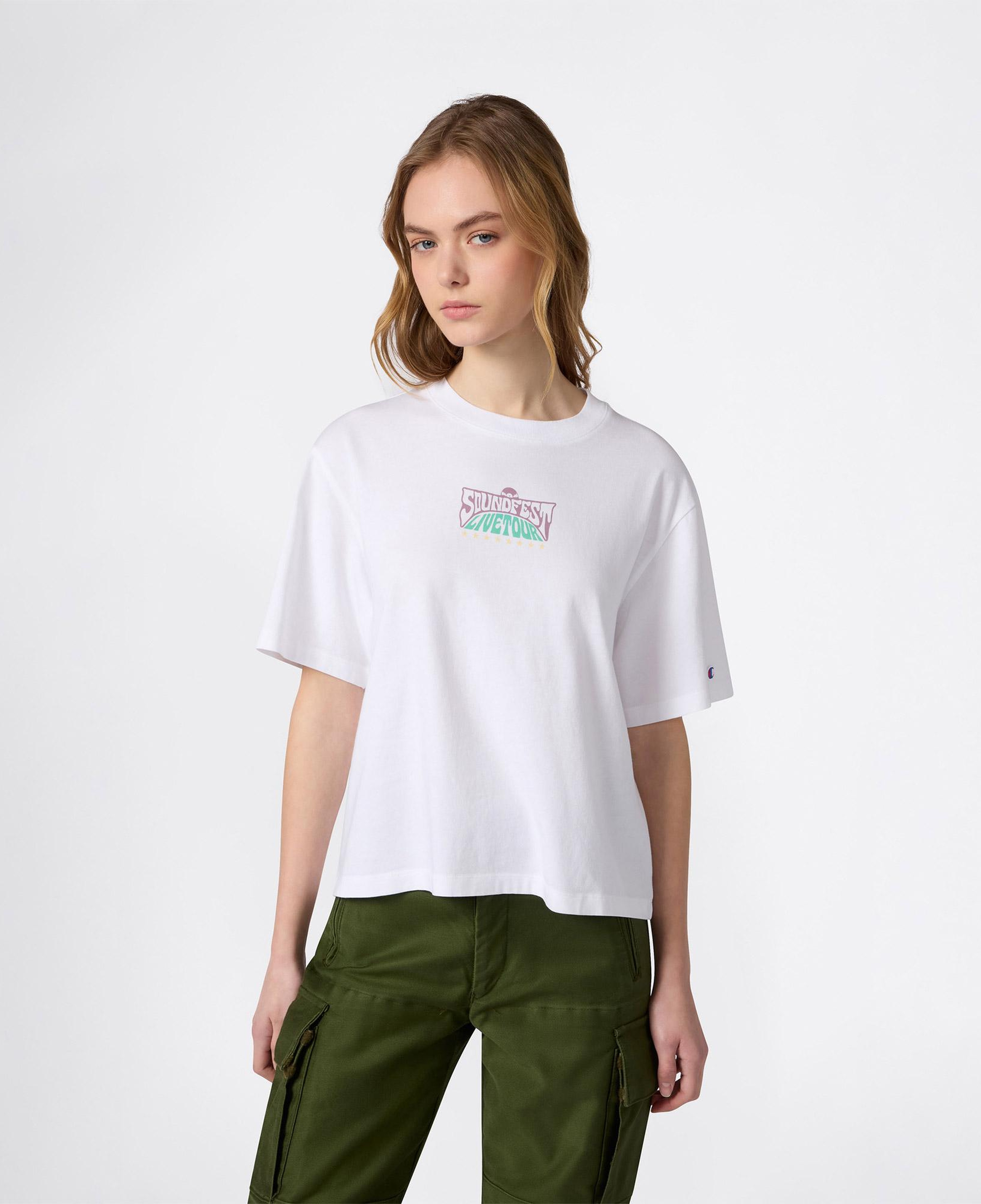 Champion Relaxed Fit Kadın Beyaz T-Shirt