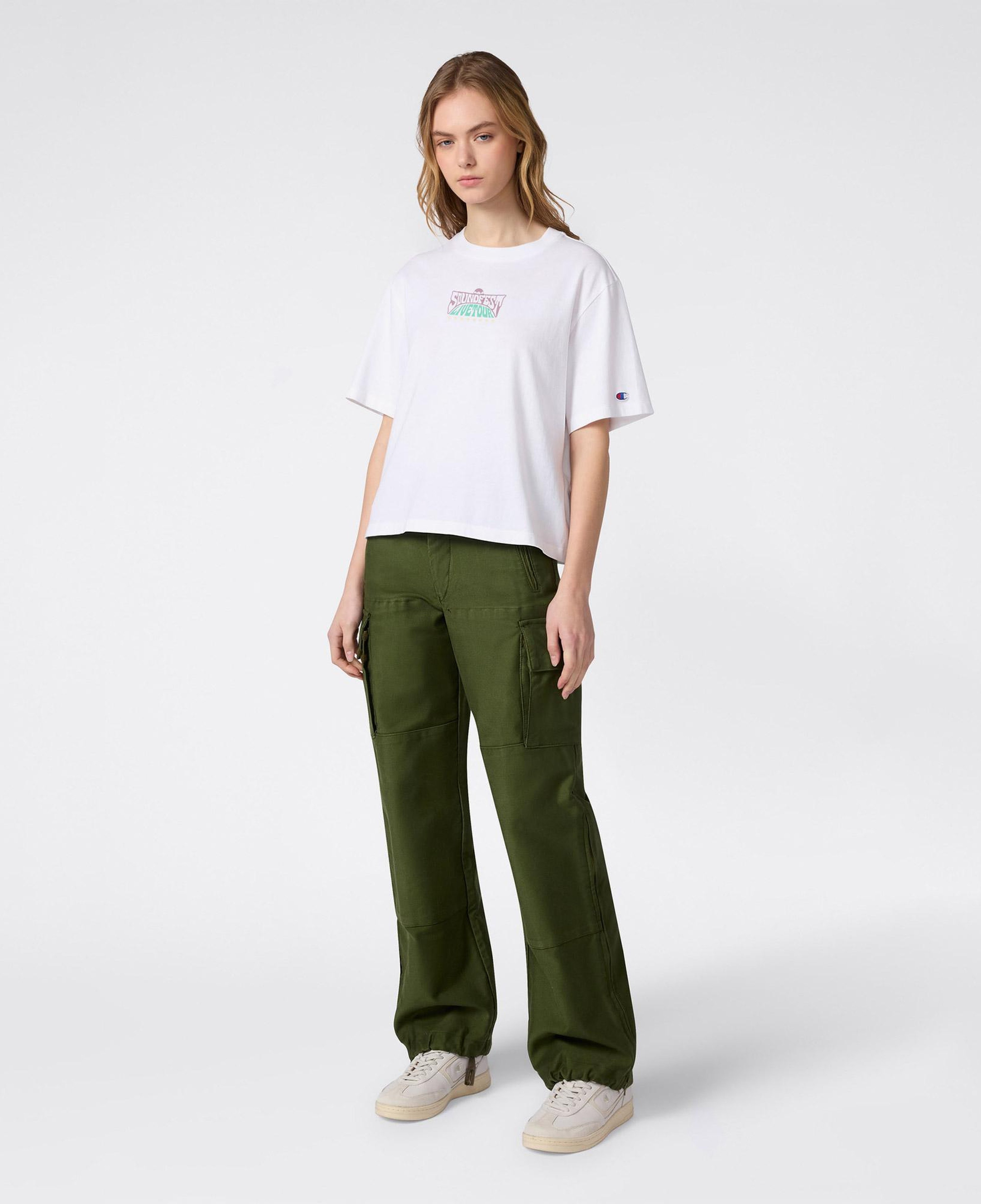 Champion Relaxed Fit Kadın Beyaz T-Shirt