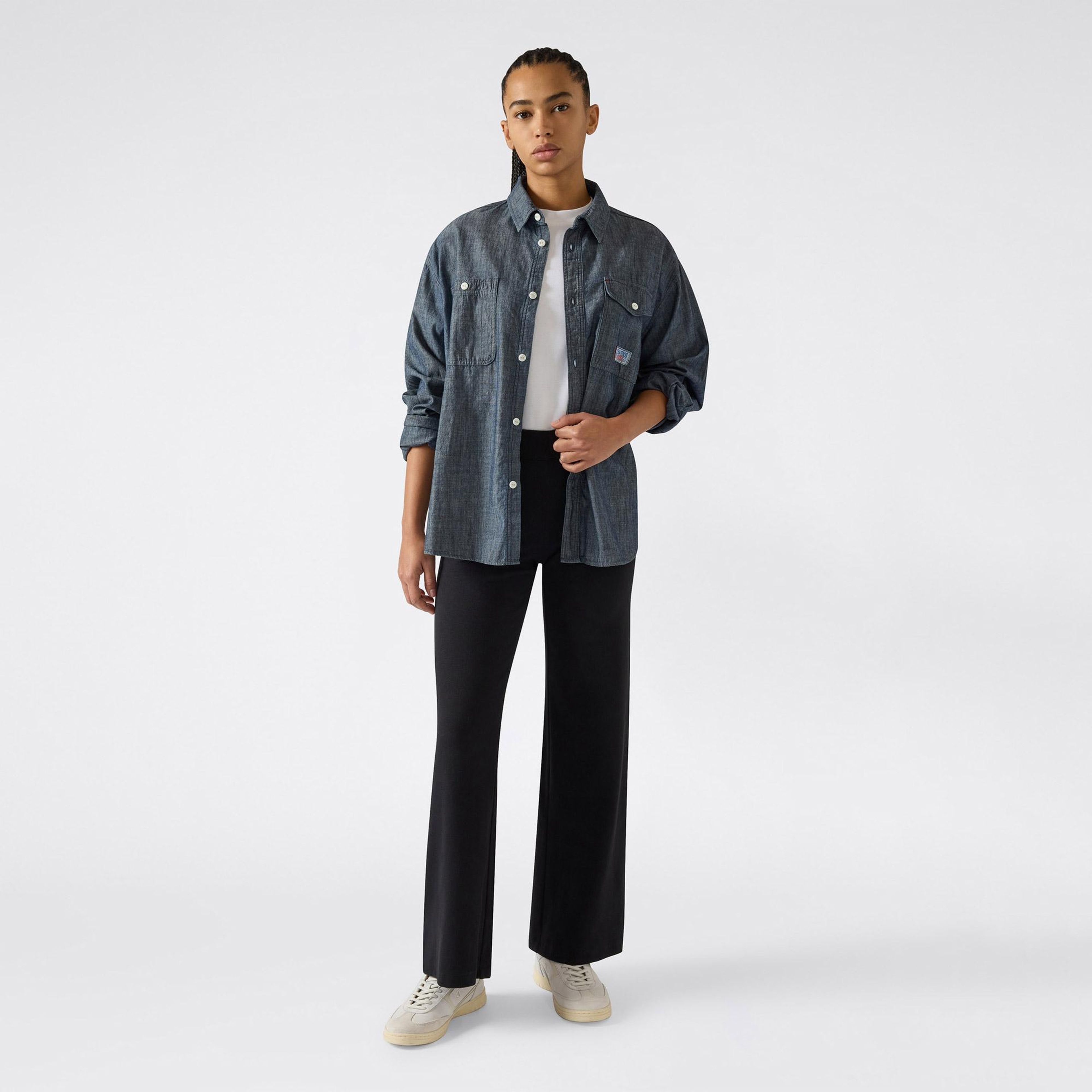 Champion Wide Leg Kadın Siyah Eşofman Altı