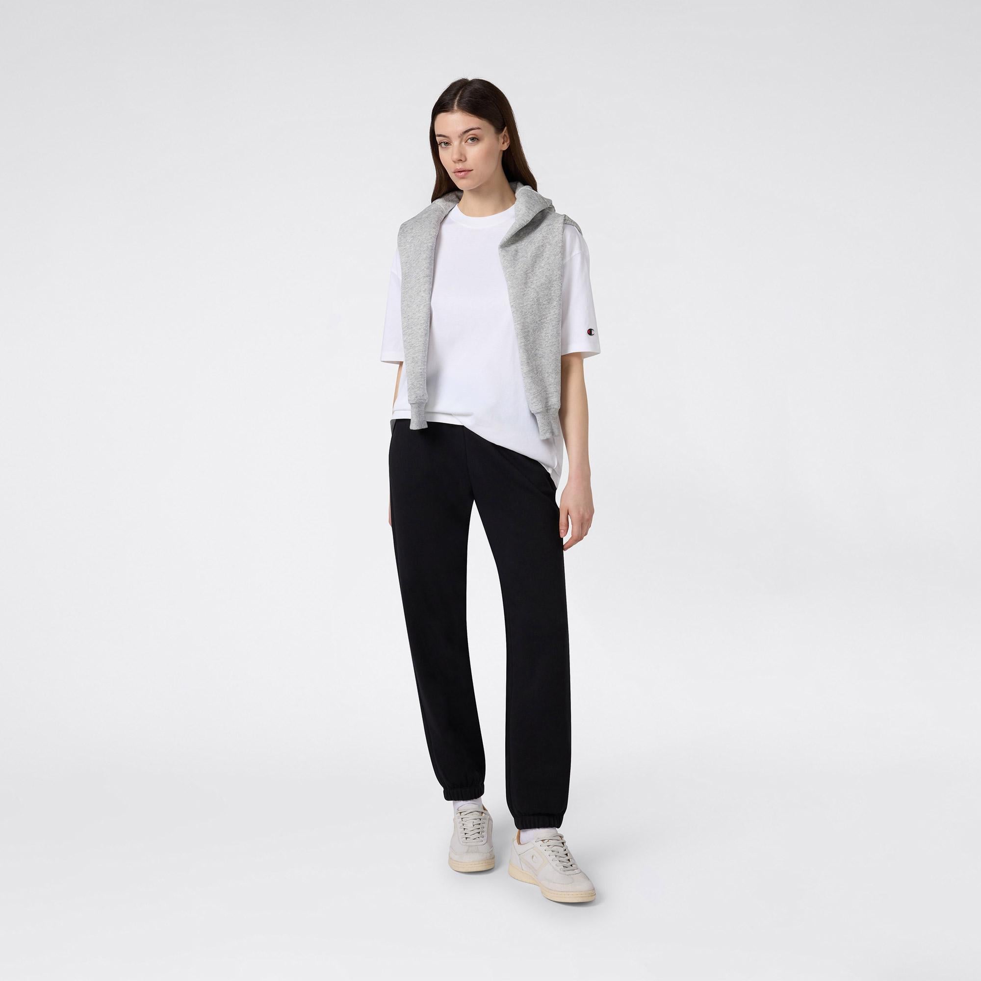 Champion SS Regular Fit Kadın Beyaz T-Shirt