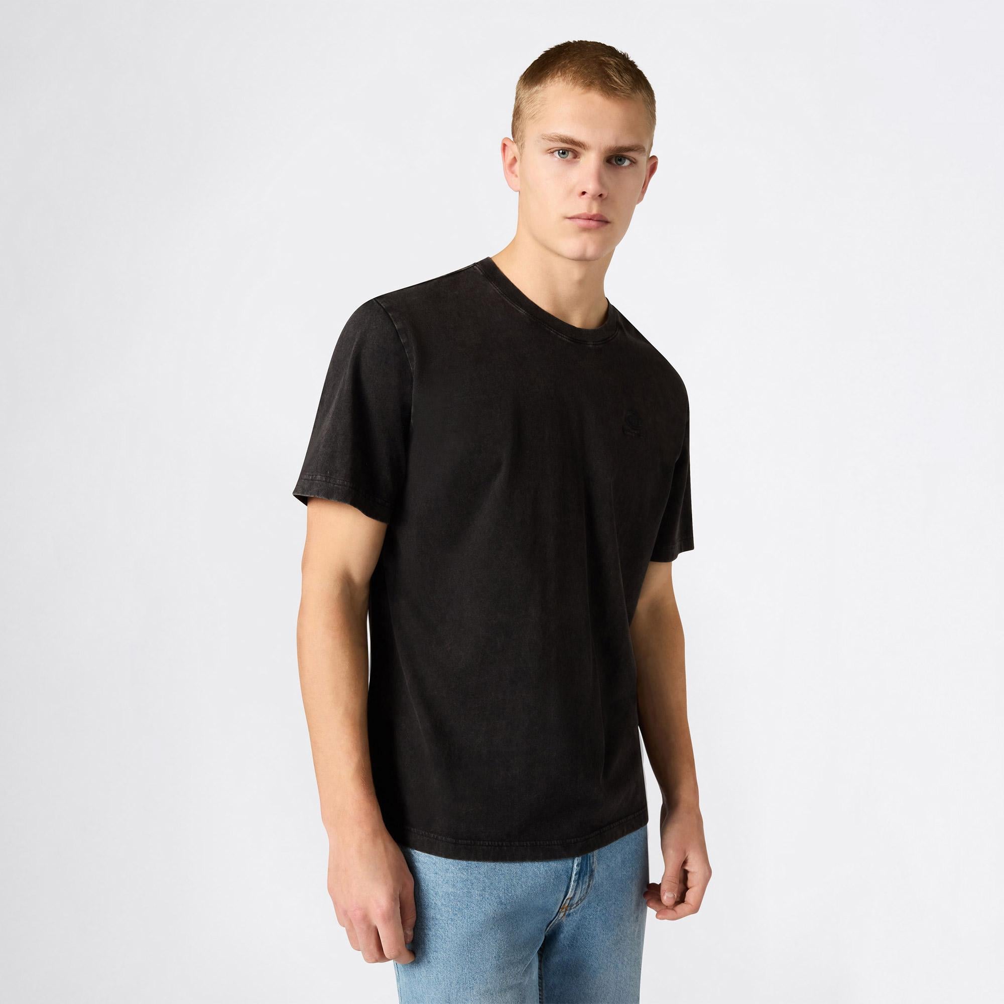 Champion SS Regular Fit Erkek Siyah T-Shirt