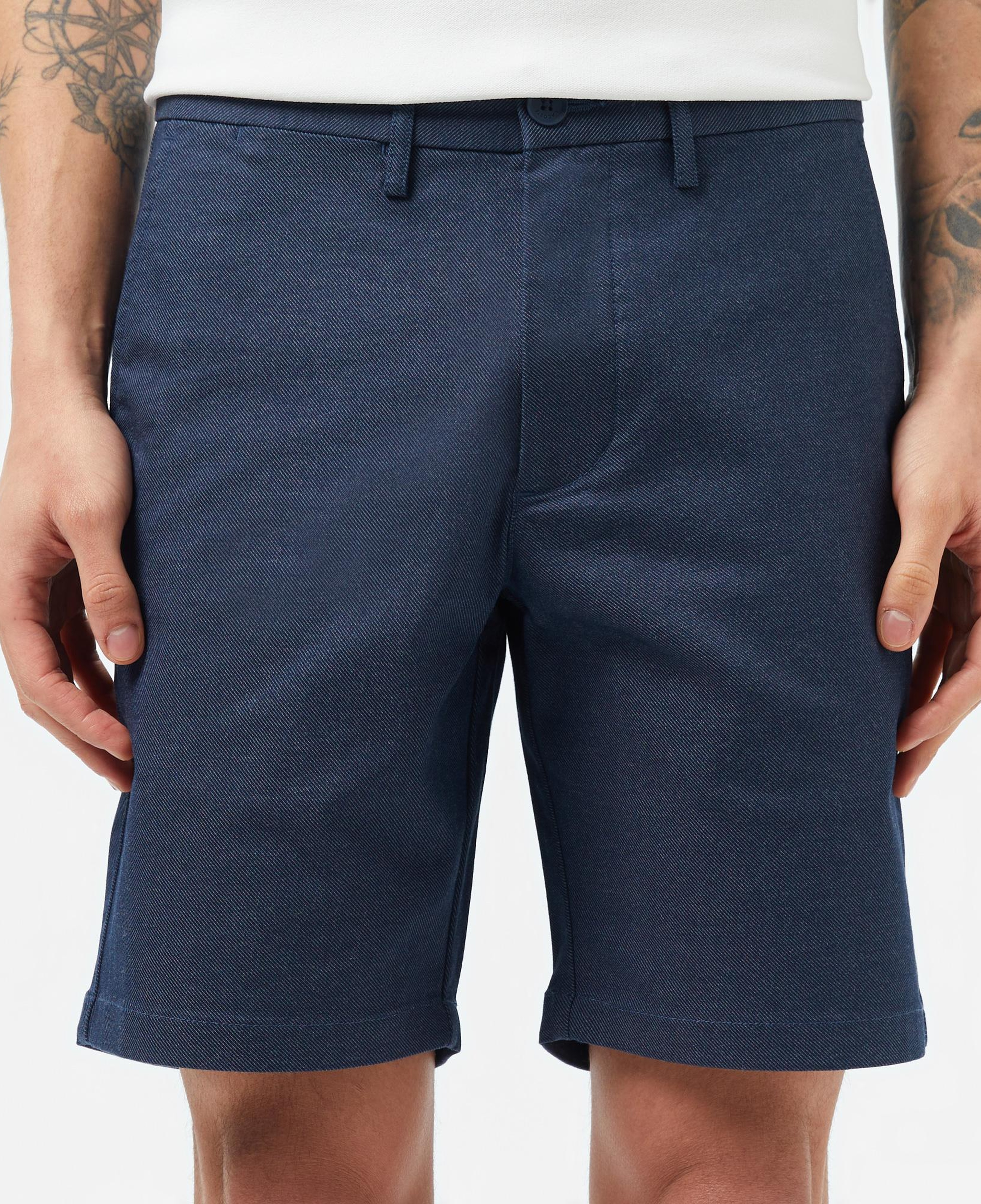 Erkek Slim Fit Lacivert Bermuda Şort