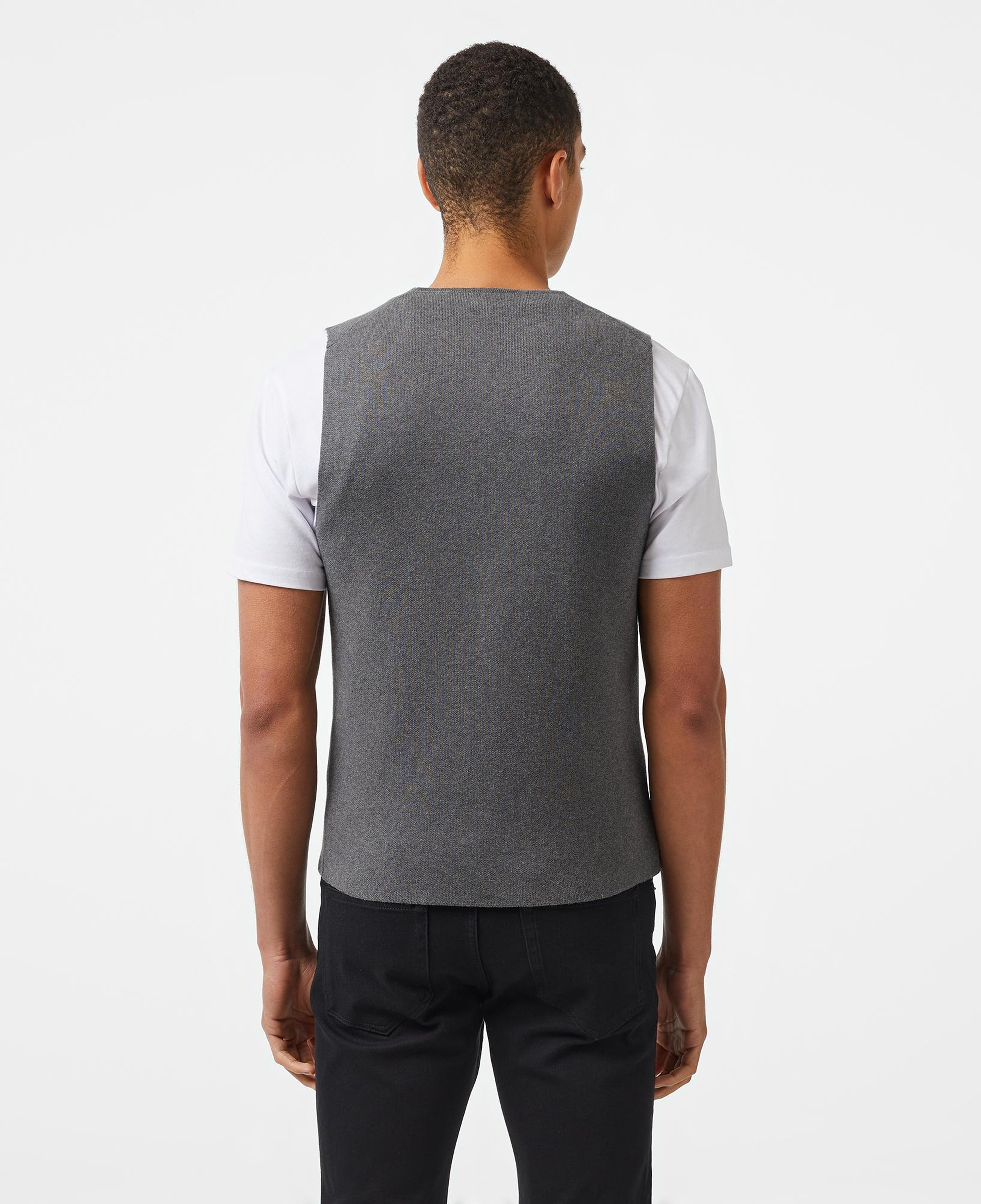 Erkek Classic Fit Gri Triko Yelek