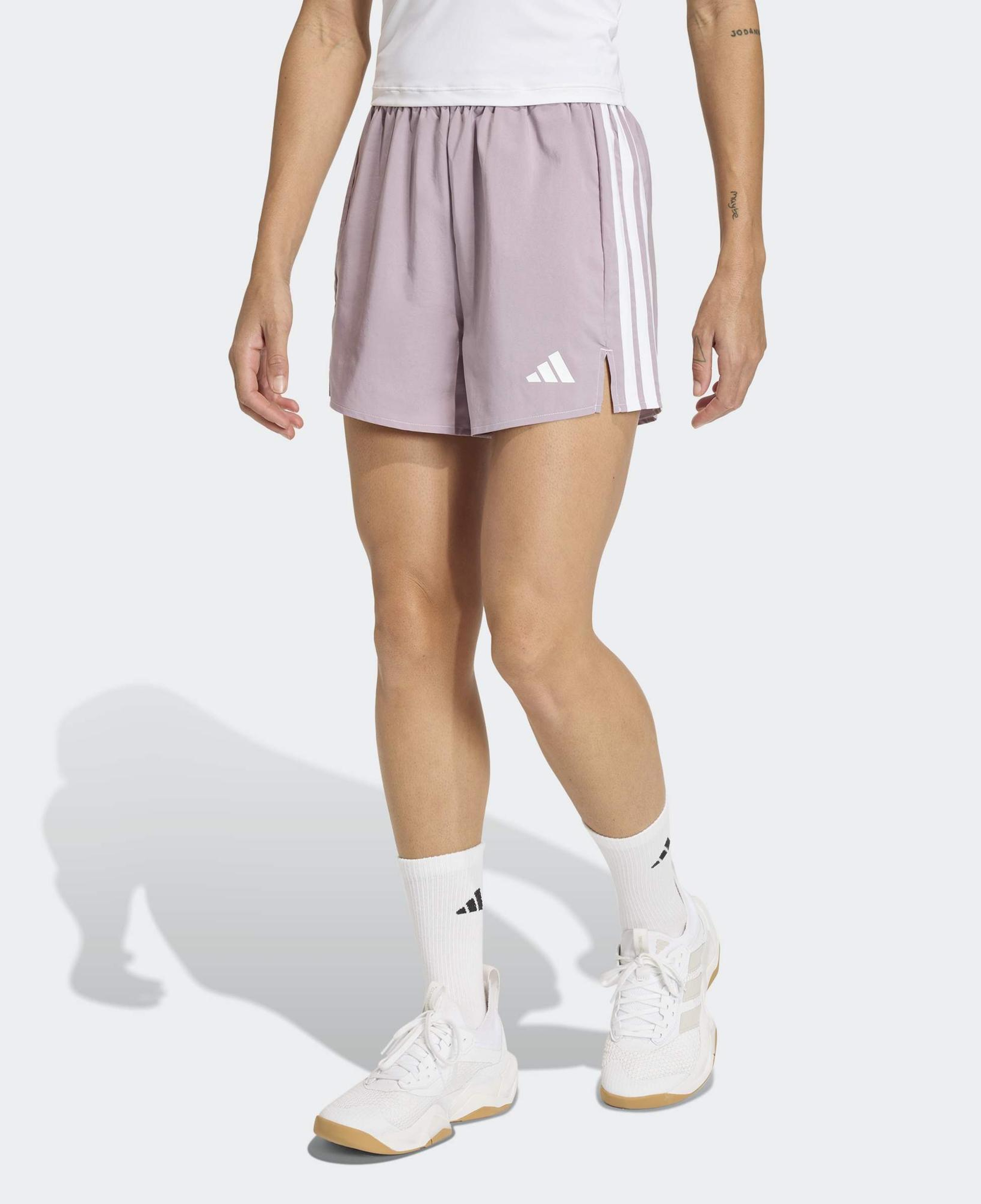 adidas We 3S Wvn Sh Kadın Mor Antrenman Şortu