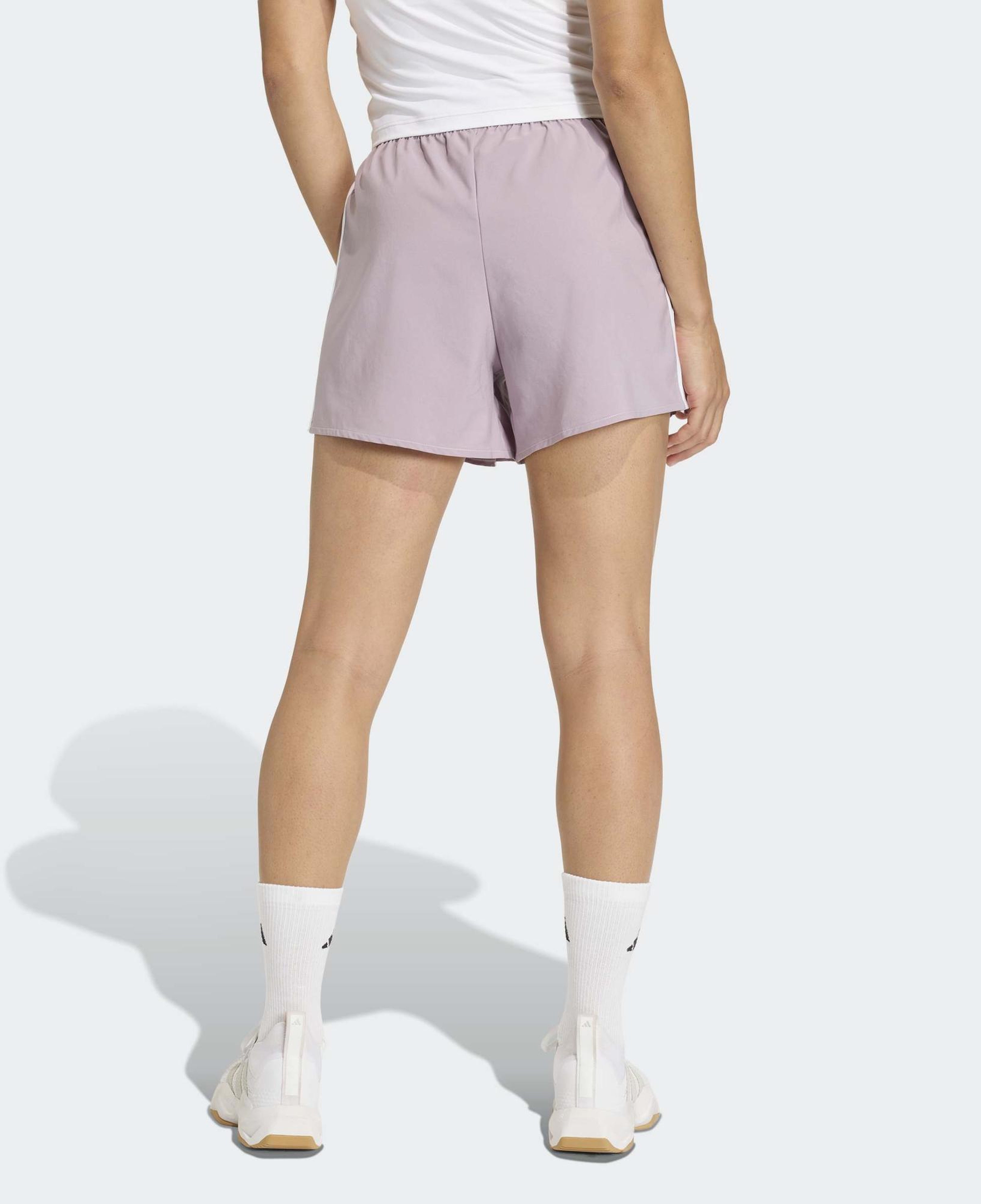 adidas We 3S Wvn Sh Kadın Mor Antrenman Şortu