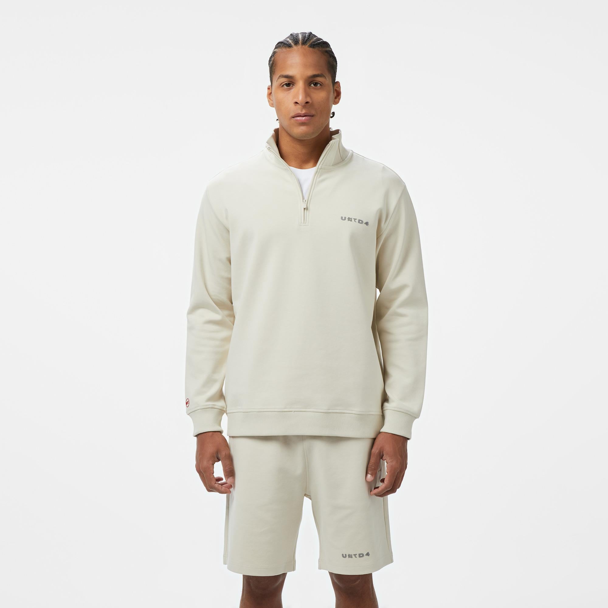 UNITED4 Erkek Krem Sweatshirt