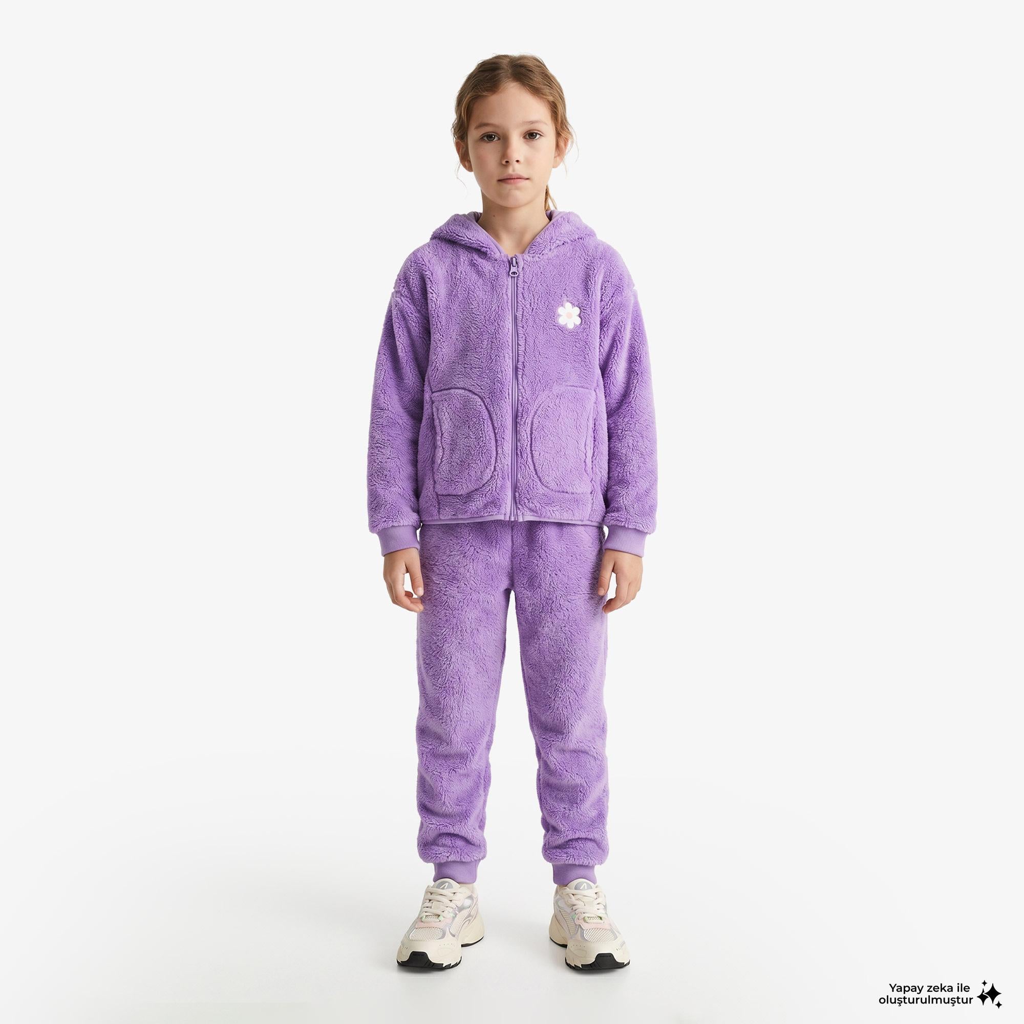 Nautica Knit Active Top Çocuk Mor Sweatshirt
