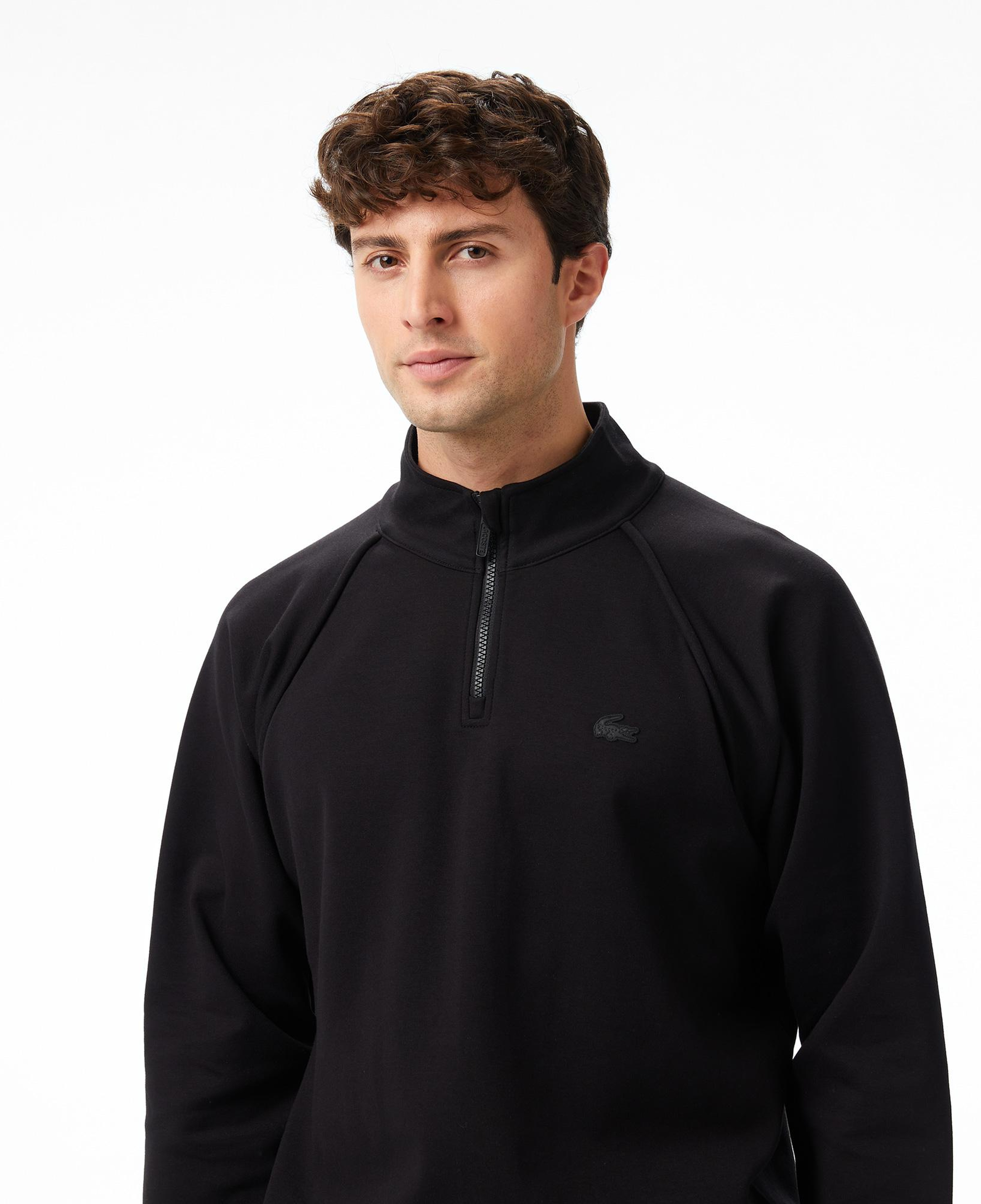Lacoste x House of SuperStep Relaxed Fit Erkek Siyah Sweatshirt