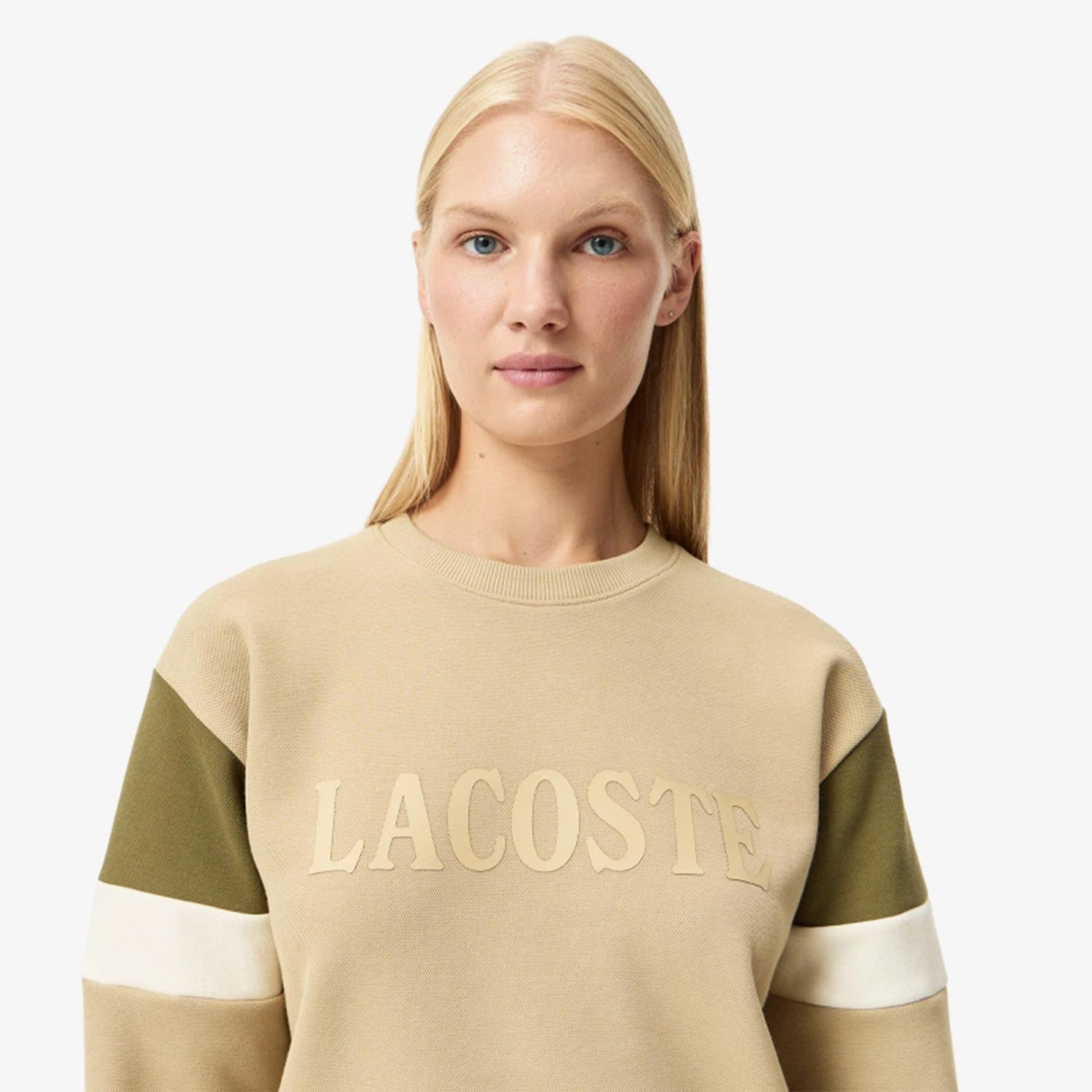 Lacoste Kadın Bej Sweatshirt
