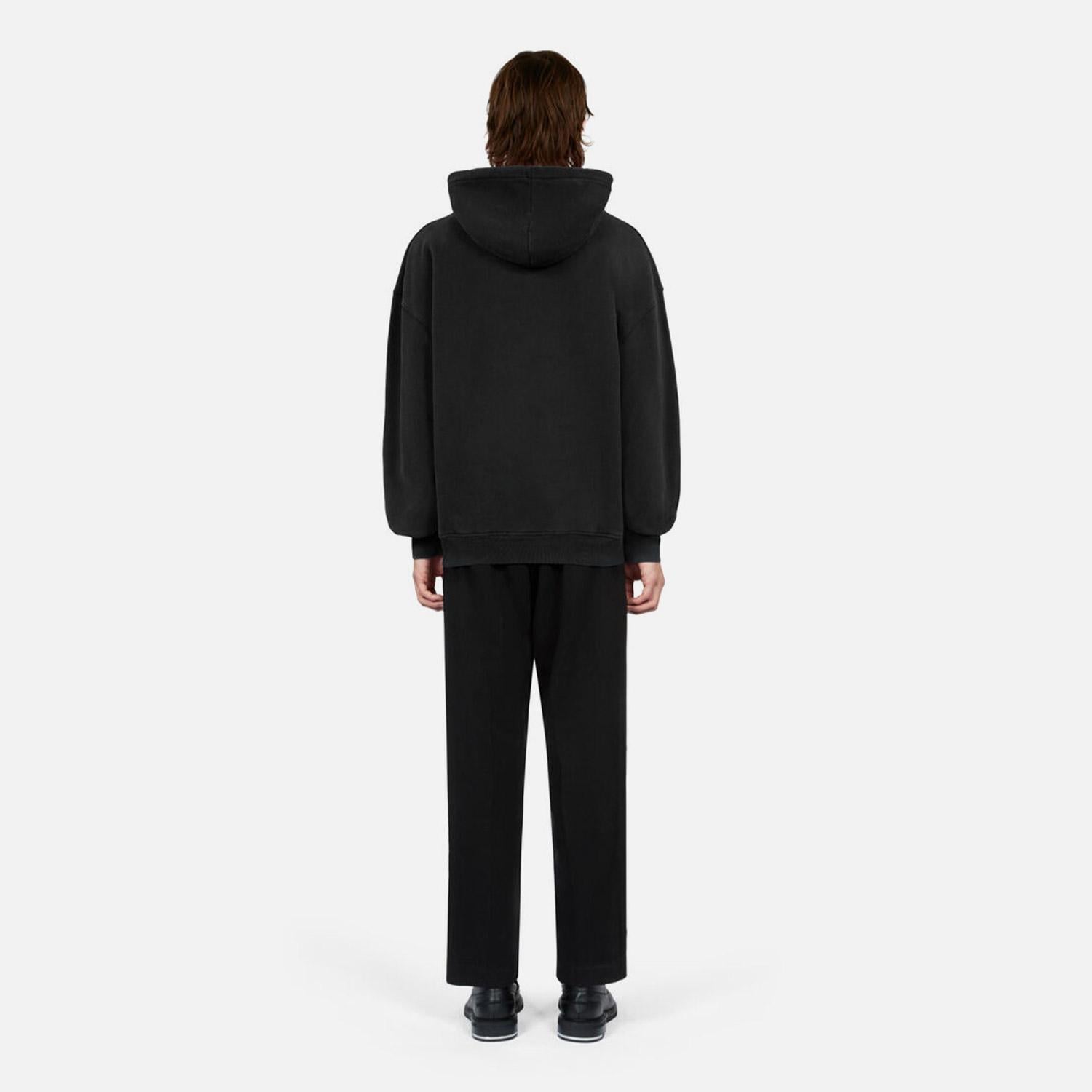 ERKEK SİYAH BASKILI SWEATSHIRT