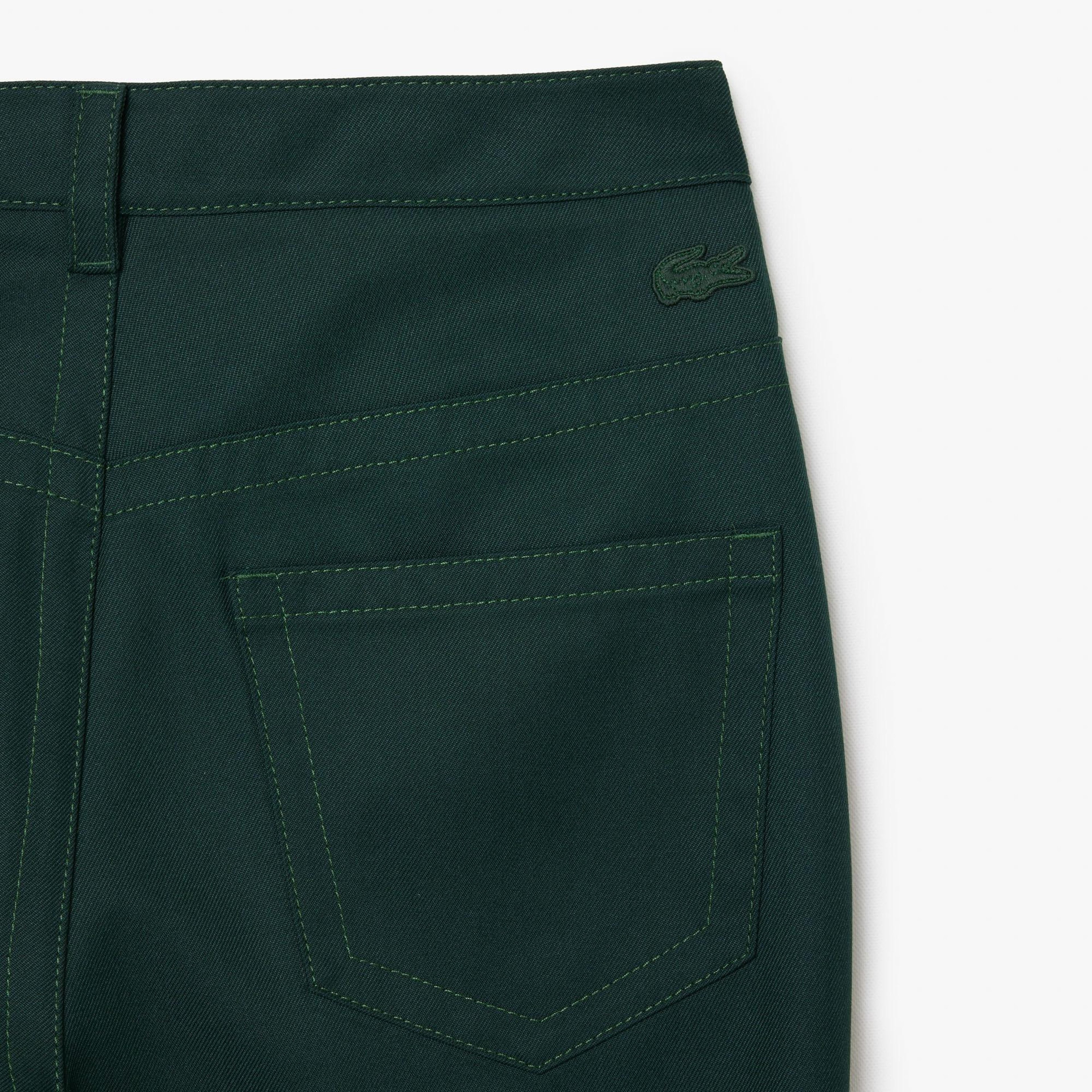 Kadın Straight Fit Koyu Yeşil Pantolon