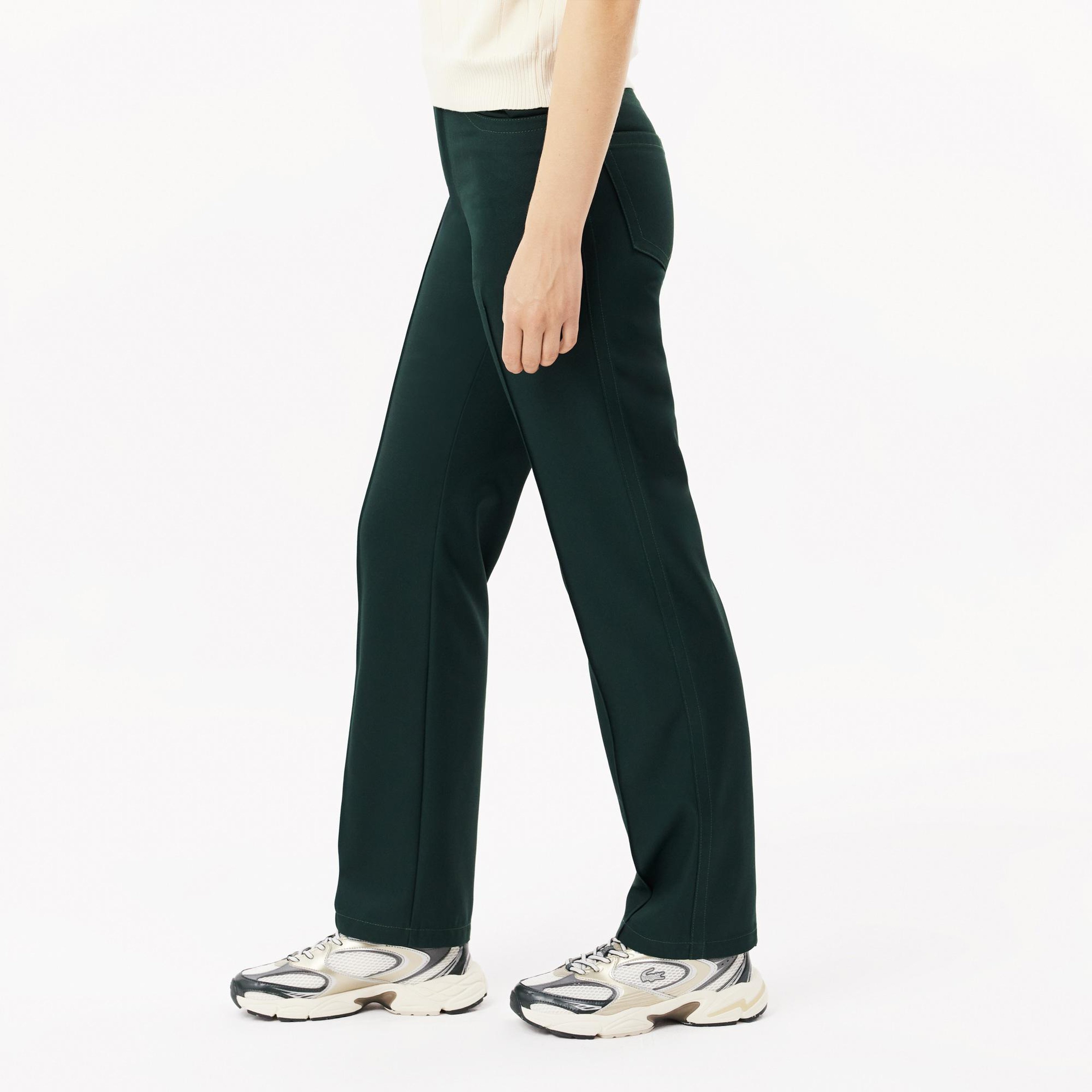 Kadın Straight Fit Koyu Yeşil Pantolon