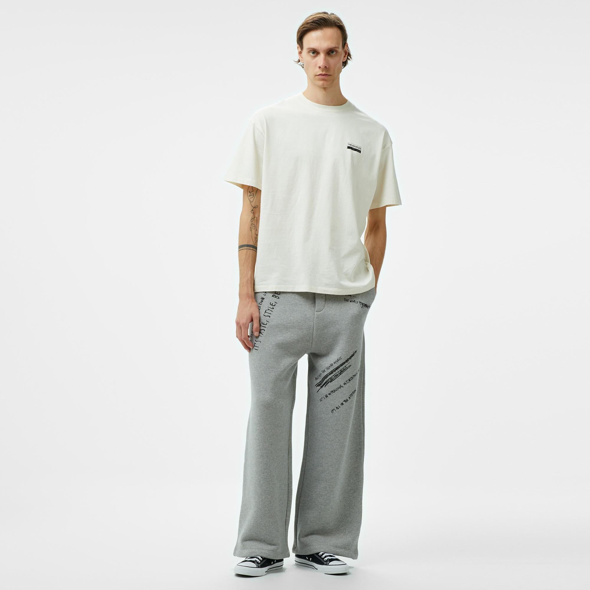 THE KOOPLES ERKEK KREM T-SHIRT