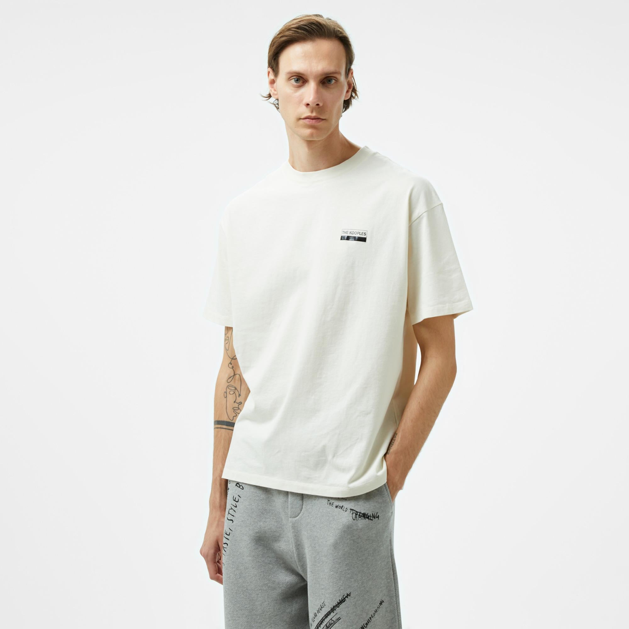 THE KOOPLES ERKEK KREM T-SHIRT