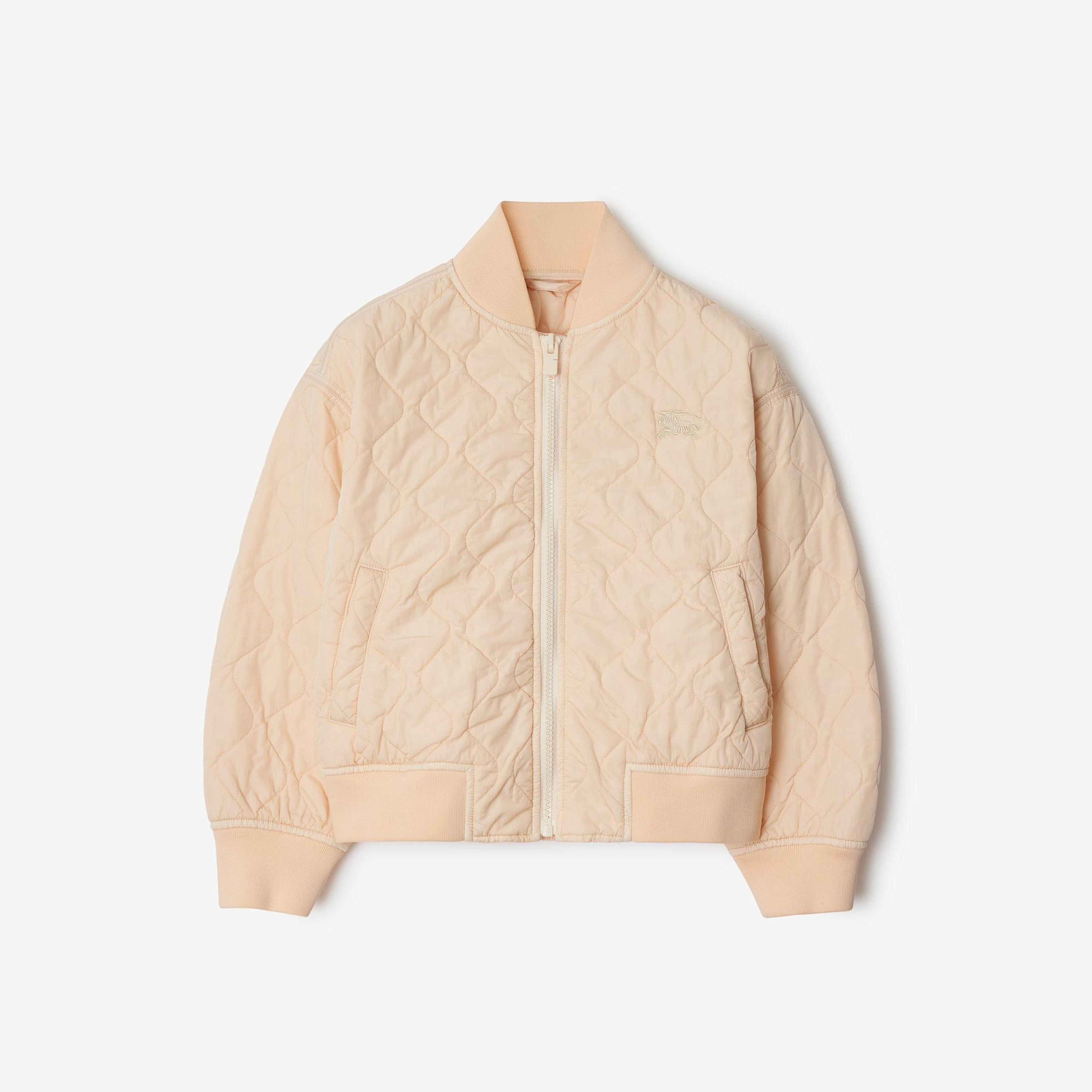 Burberry Mackie Quilted Nylon Bomber Çocuk Pembe Mont
