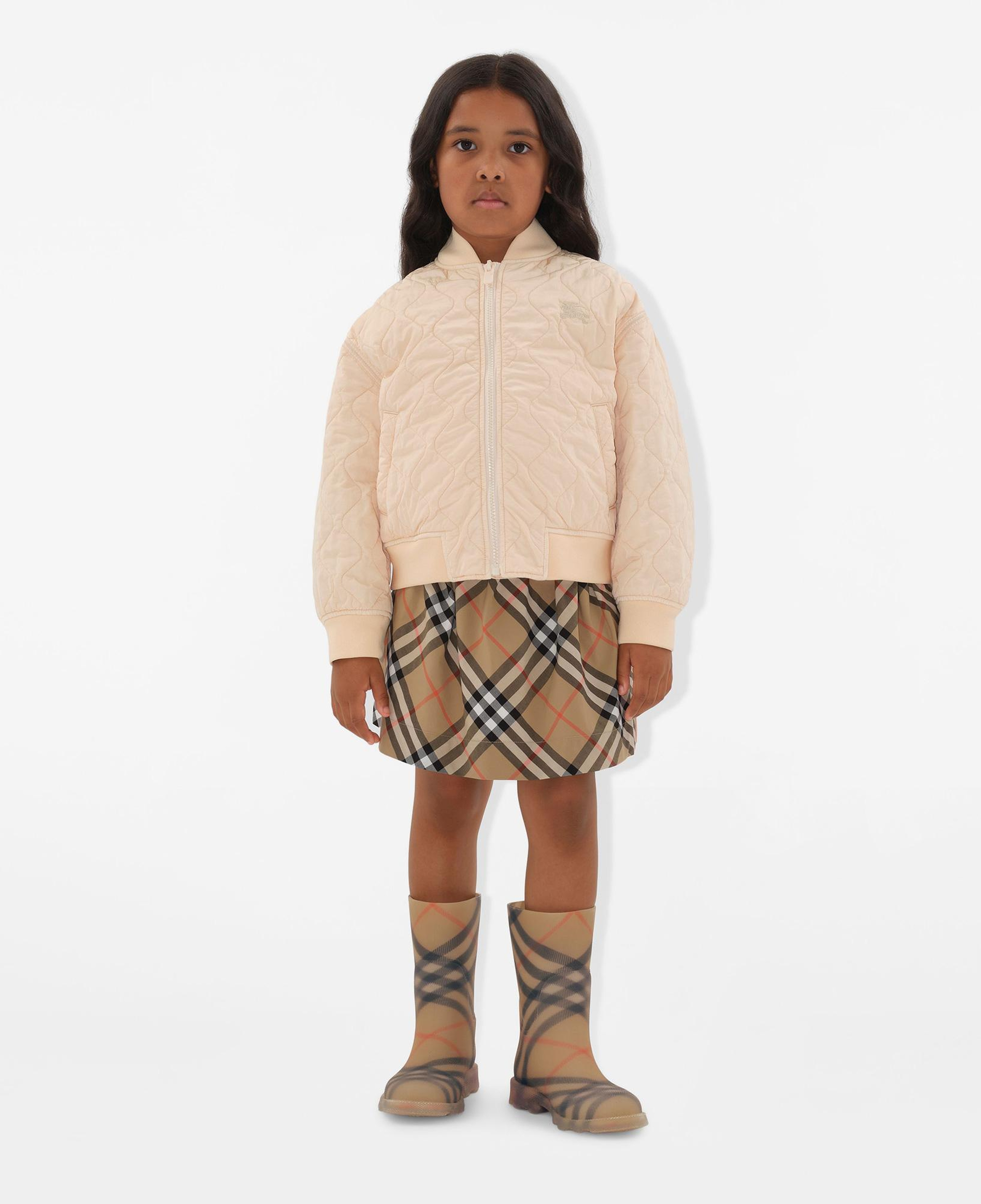 Burberry Mackie Quilted Nylon Bomber Çocuk Pembe Mont